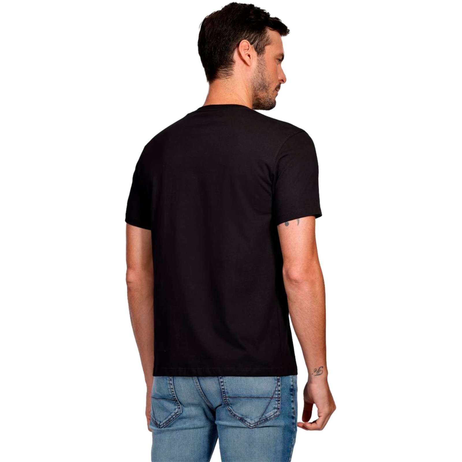 Vista 3 Camiseta Aramis Pixel Outline Ve25 Masculino preto Aramis preto