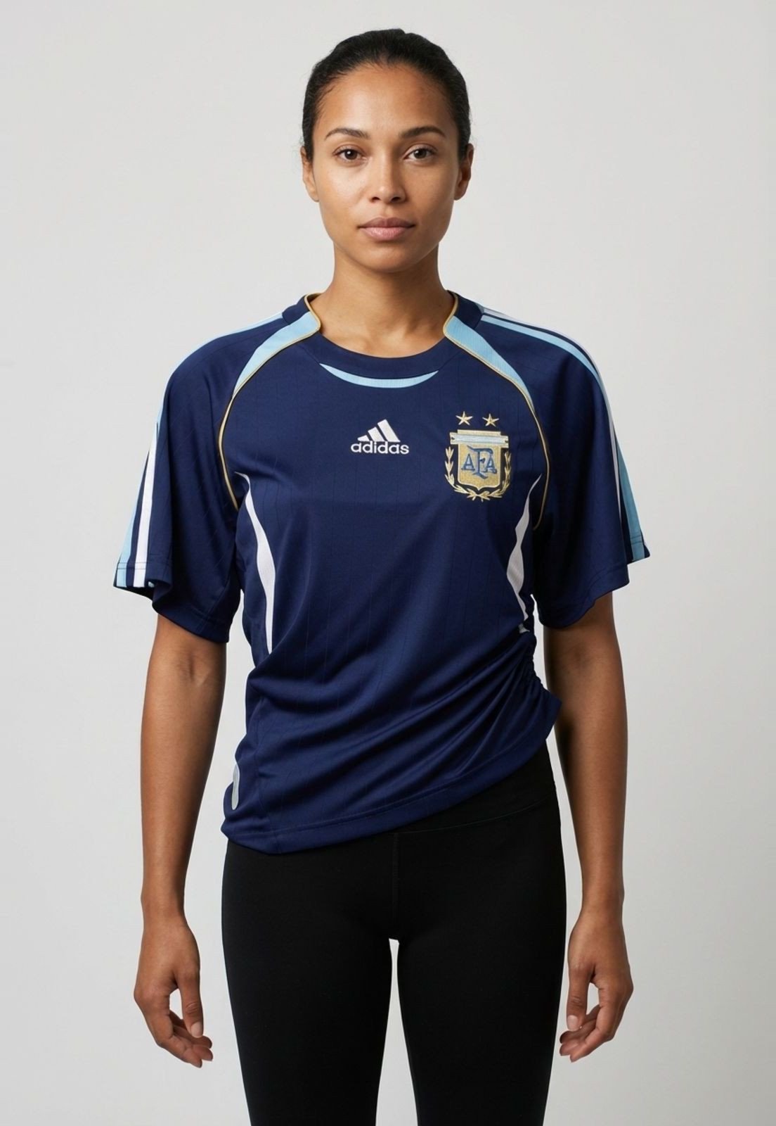 Camiseta Feminina adidas Originals Top Argentina BBJSY Azul Marinho