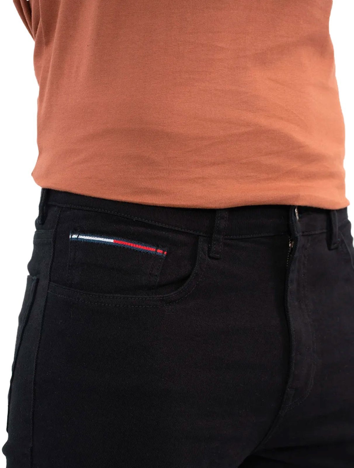 Vista 3 Calça Tommy Hilfiger Masculina Slim Scanton Preta preto Tommy Hilfiger preto