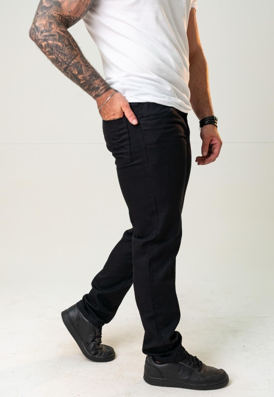 Calça Jeans Masculina Yellow Jeans Confortável Estilosa Preta Moda Casual