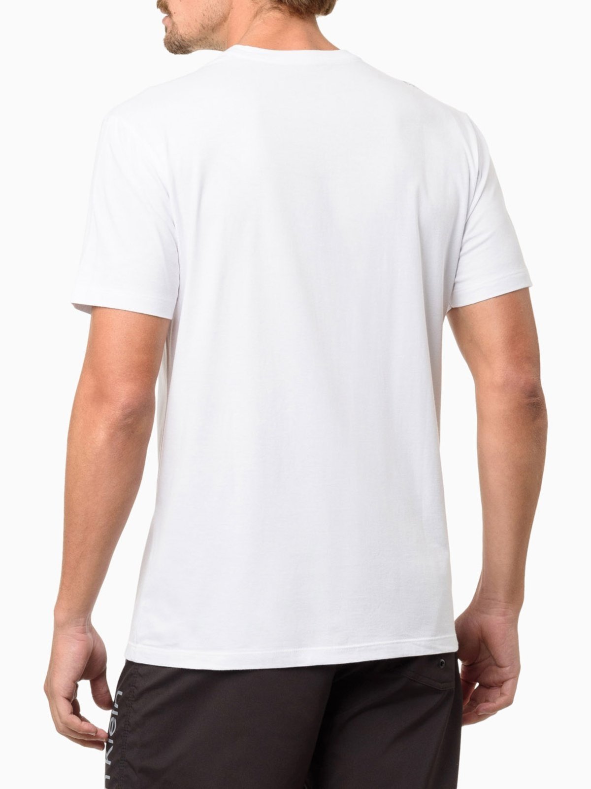 Vista 3 Camiseta Manga Curta Swimwear Logo Costas Calvin Klein Swimwear branco Calvin Klein Swimwear branco