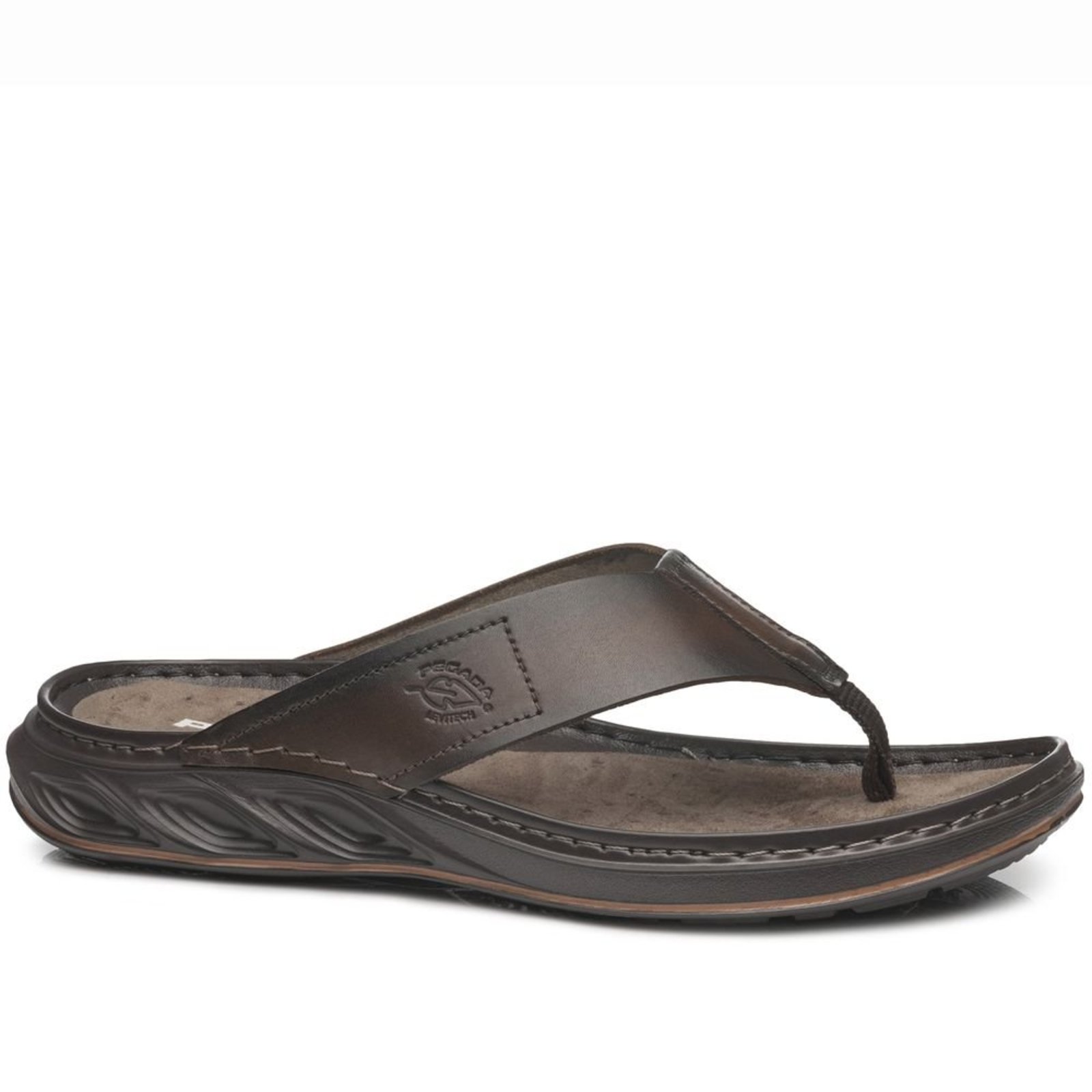 Chinelo Pegada Masculino em Couro Cravo 134103-03 Chinelo Pegada Masculino em Couro Cravo 134103-03 44