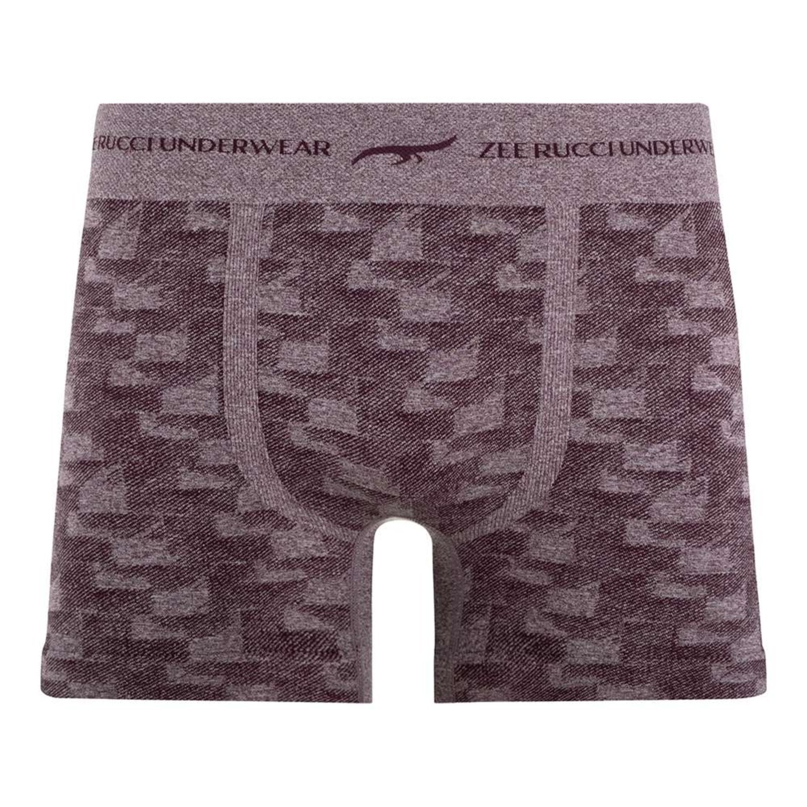 Cueca Boxer Mescla Jacquard Sem Costura Bordeaux