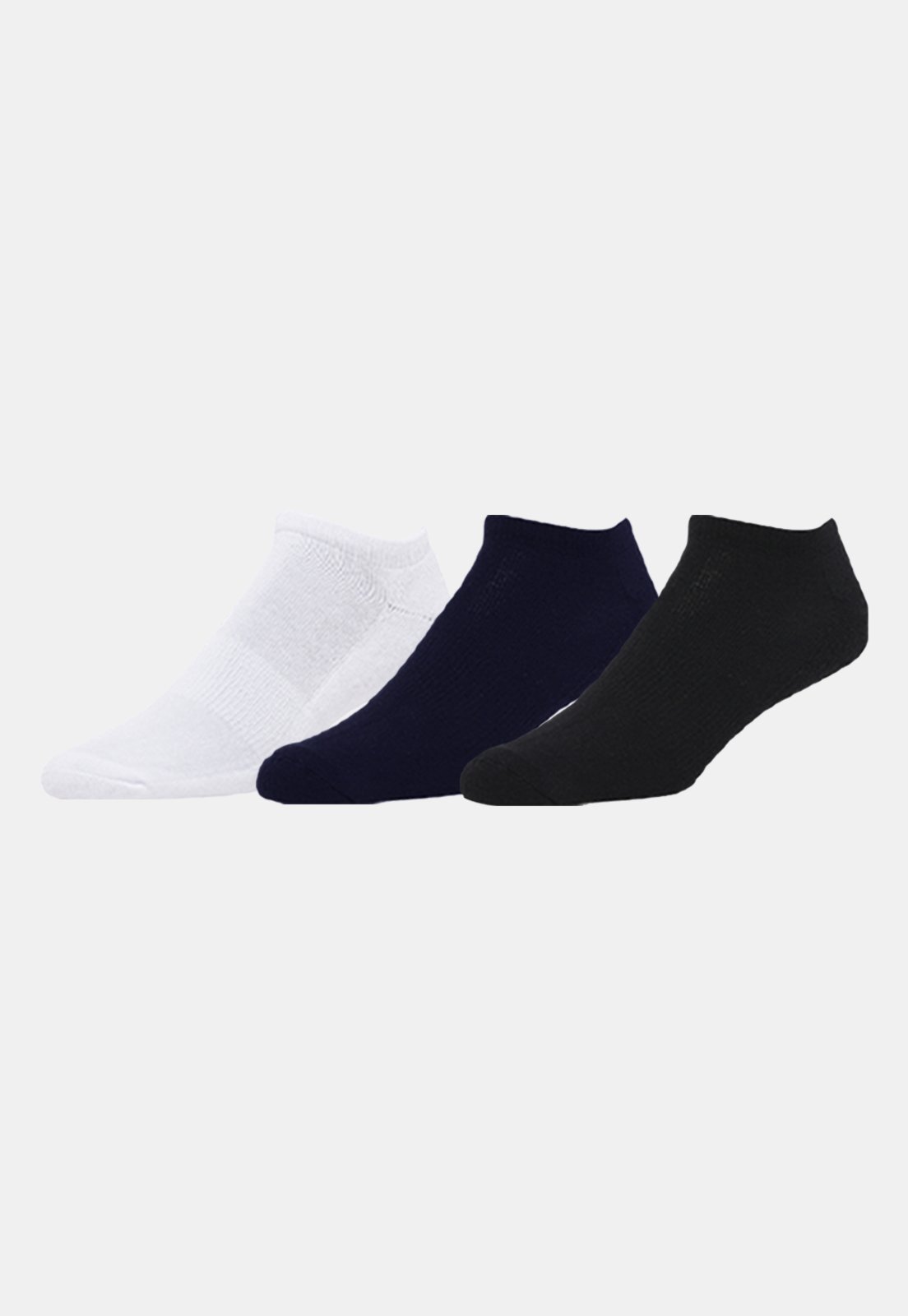 Kit 3 Pares de Meias Soquete Invisível 33 ao 39 Unissex Multicolorido 2