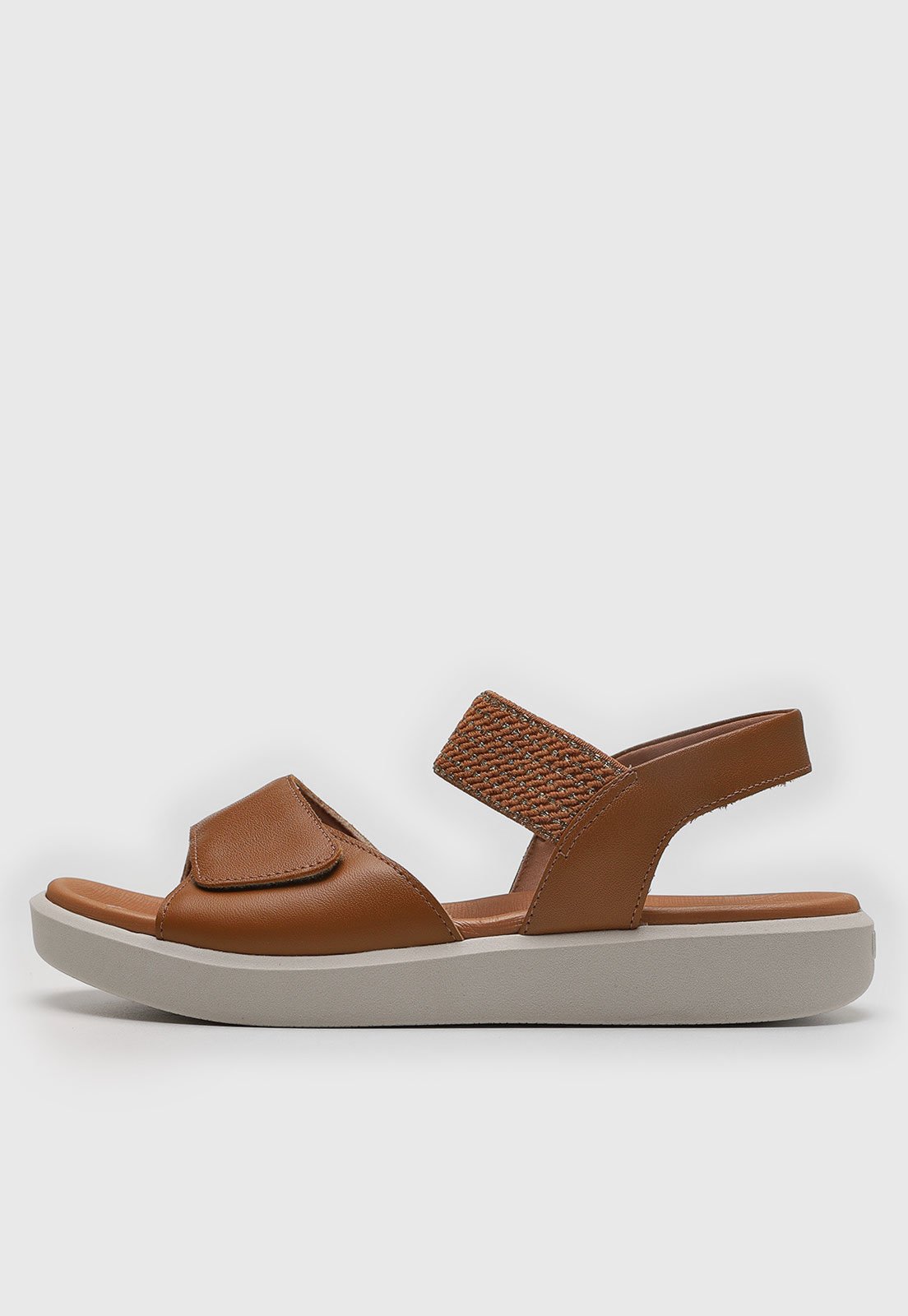 Rasteira Feminina Usaflex Fechada Tiras Caramelo
