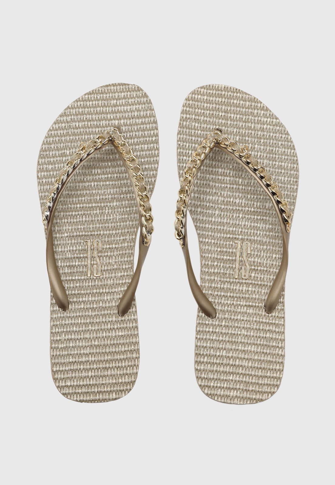 Chinelo Feminino Santa Lolla Corrente Bege
