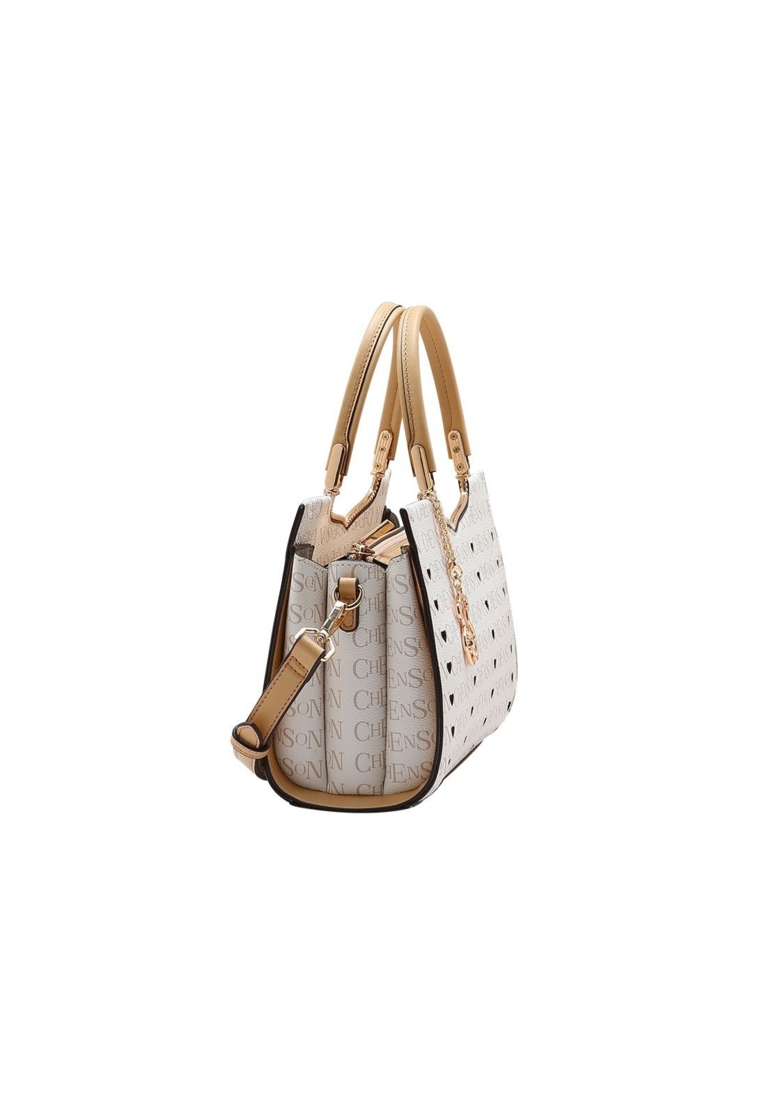 Vista 3 Bolsa Feminina Chenson Cristal Monograma 3485399 café Chenson café