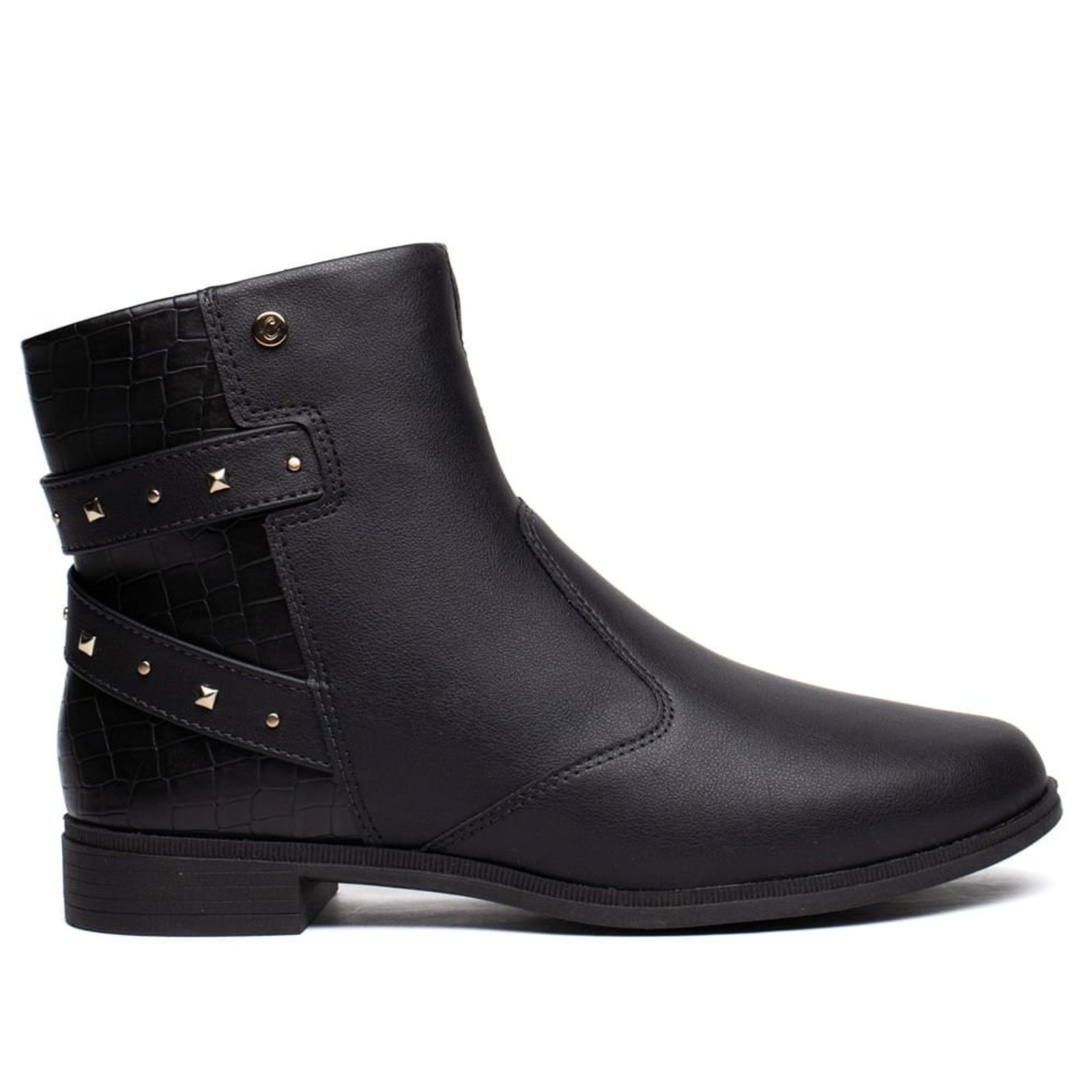 Bota Feminina Campesí Cano Curto Napa Preto