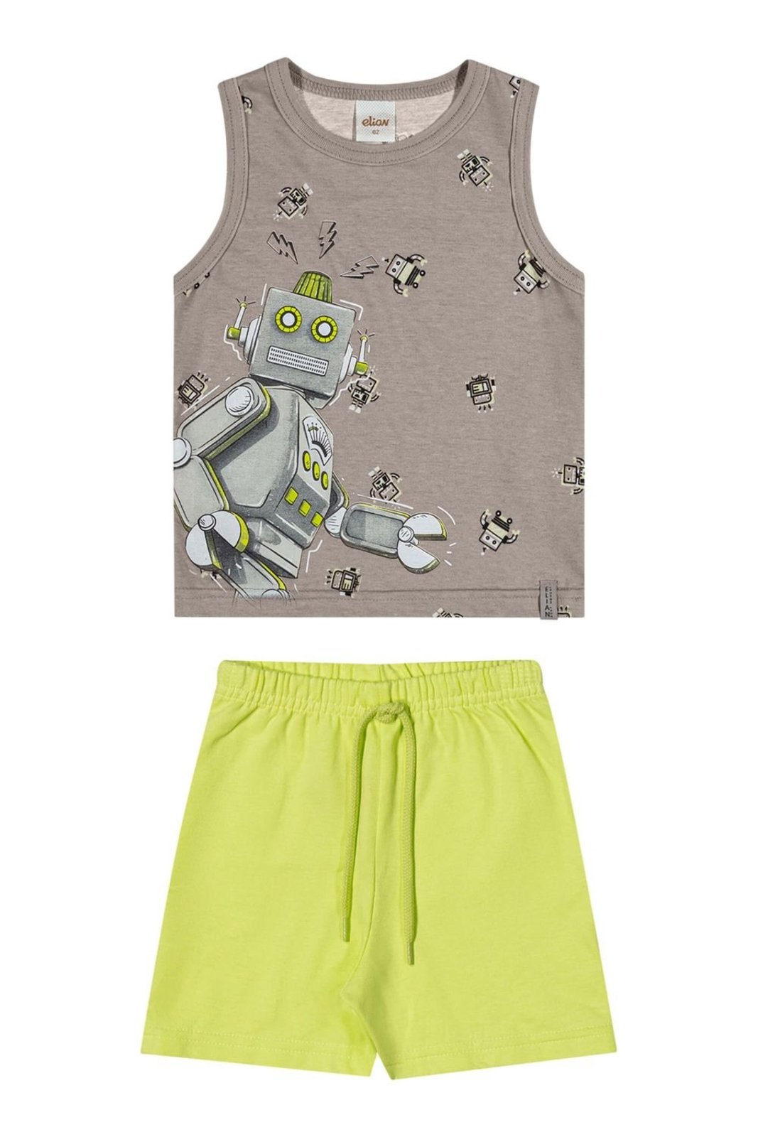 Infantil - Conjunto Menino Robôs Elian Cinza