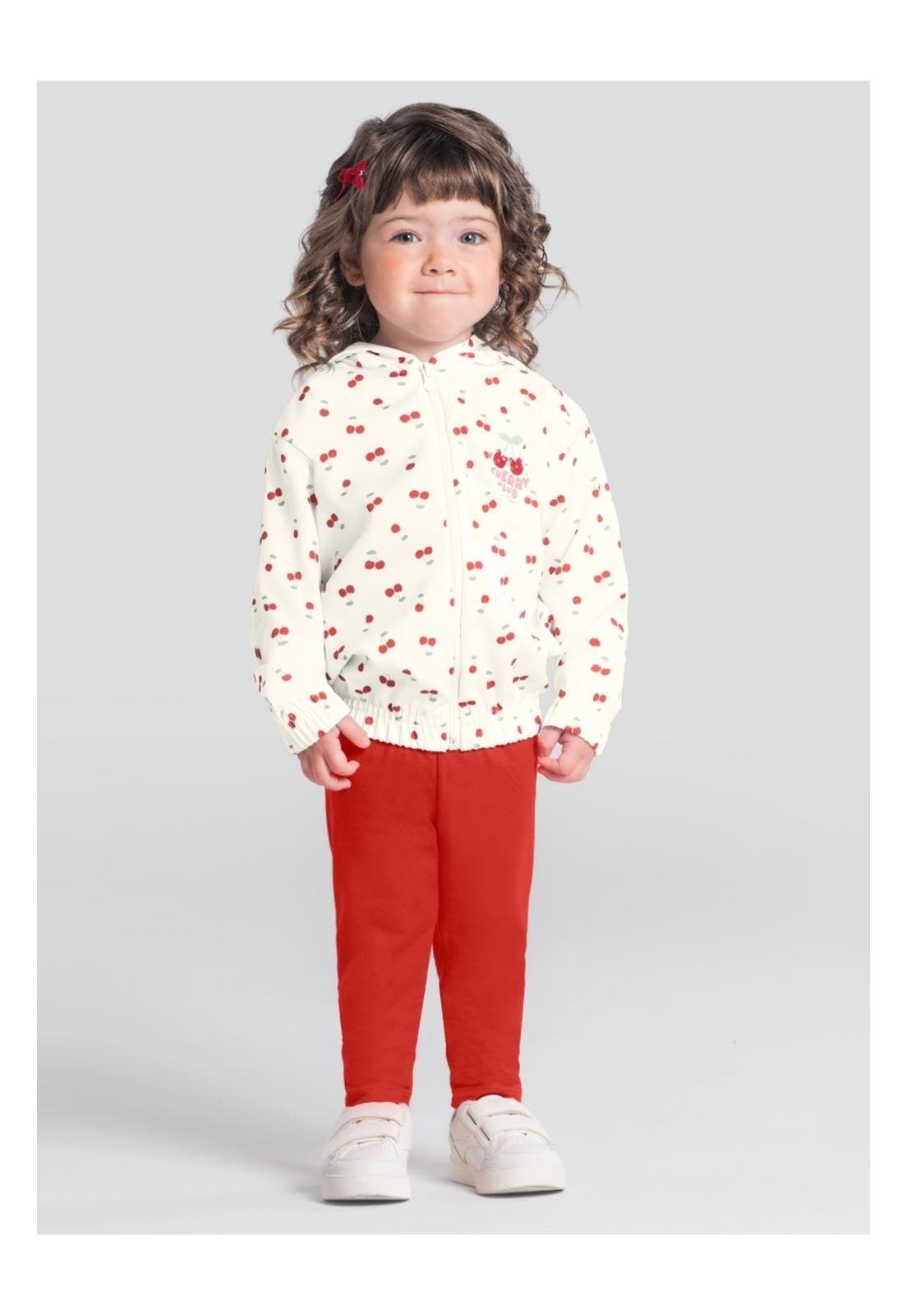 Infantil - Conjunto Calça Menina Cherry Brandili 1 Unico