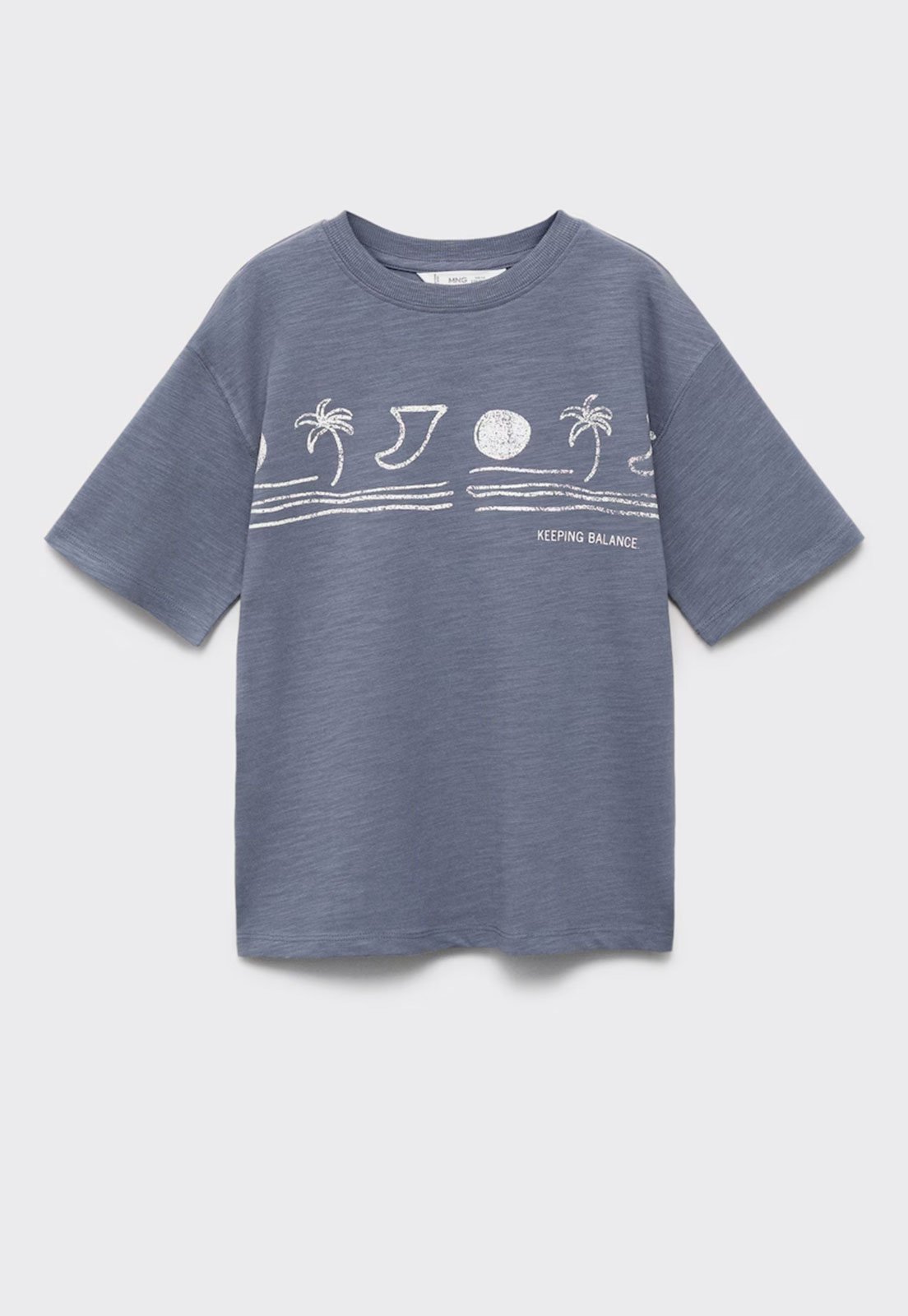 Infantil – Camiseta Mango Estampa Praia Azul