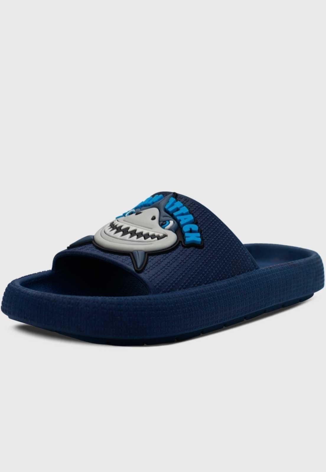 Infantil – Chinelo Estilo Nuvem Popidi Menino Tubarao Marinho