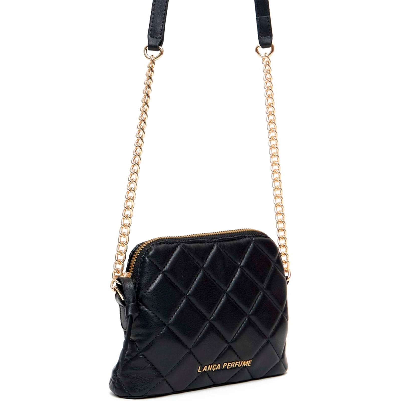 Vista 2 Bolsa Crossbody Lança Perfume Matelase Pr25 Feminino preto preto