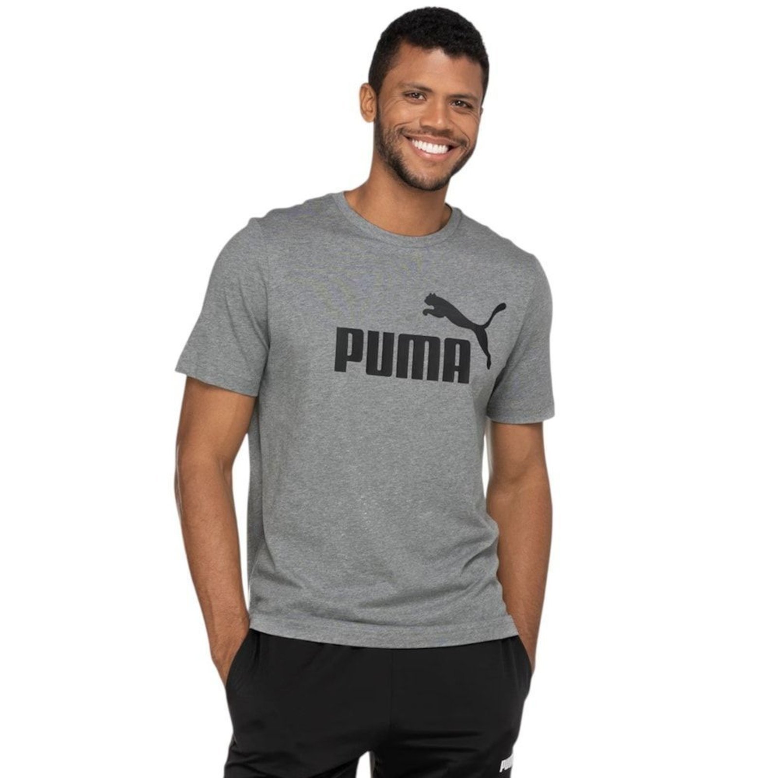 Camiseta Puma Essentials NO. 1 Logo Masculina - Cinza - puma