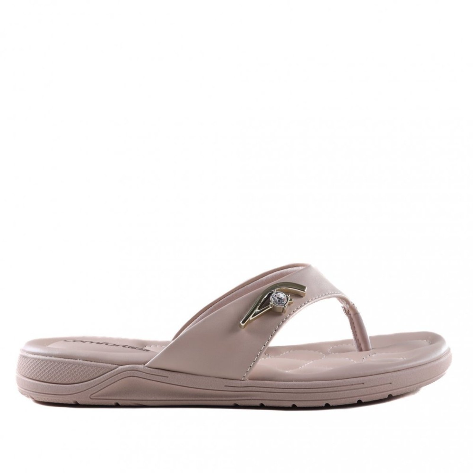 Chinelo Comfortflex Feminino 2480403 Comfortflex Bege