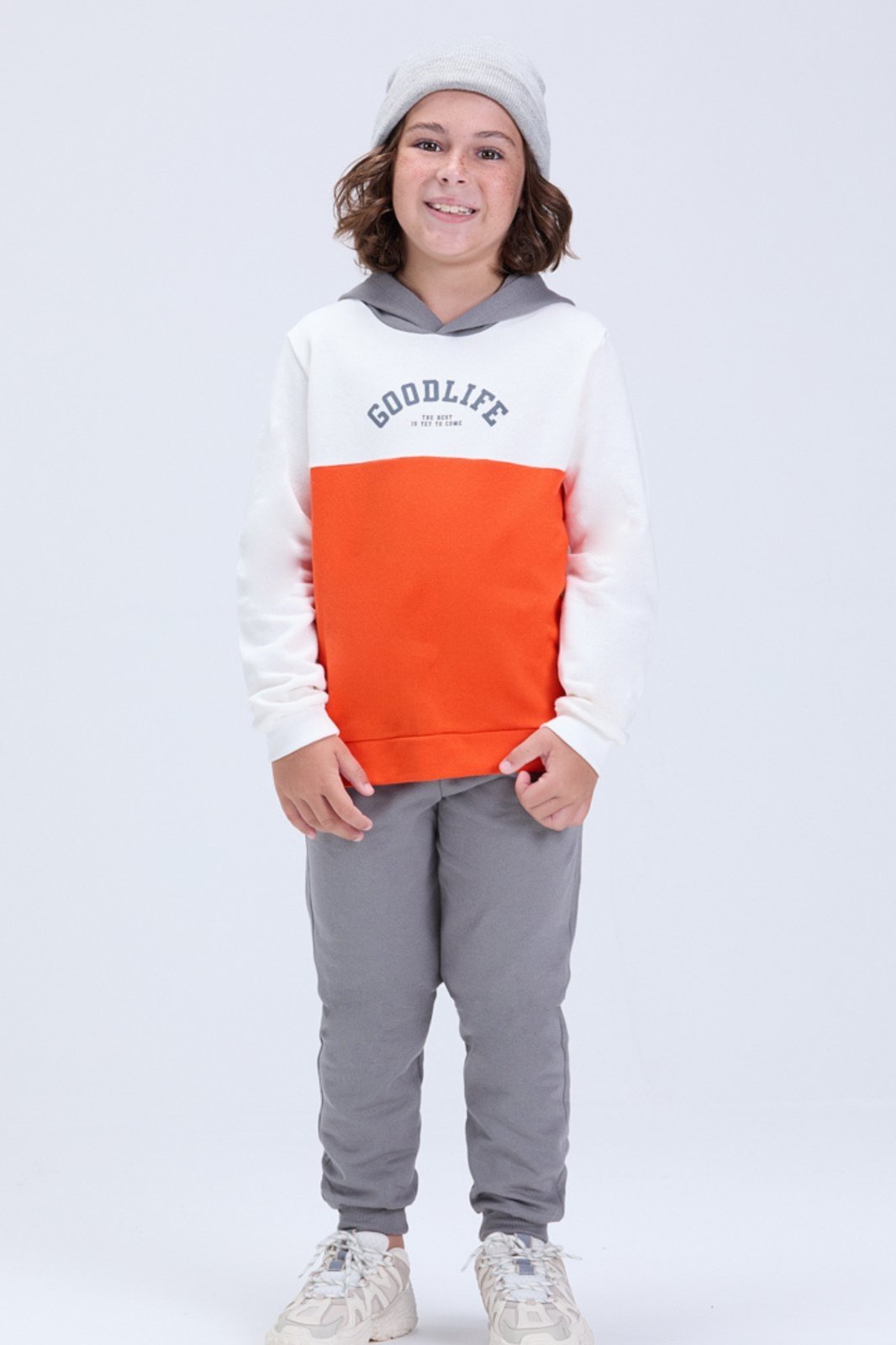 Vista 2 Infantil - Conjunto Menino de Moletom Tricolor Inverno VIDA COSTEIRA azul VIDA COSTEIRA azul