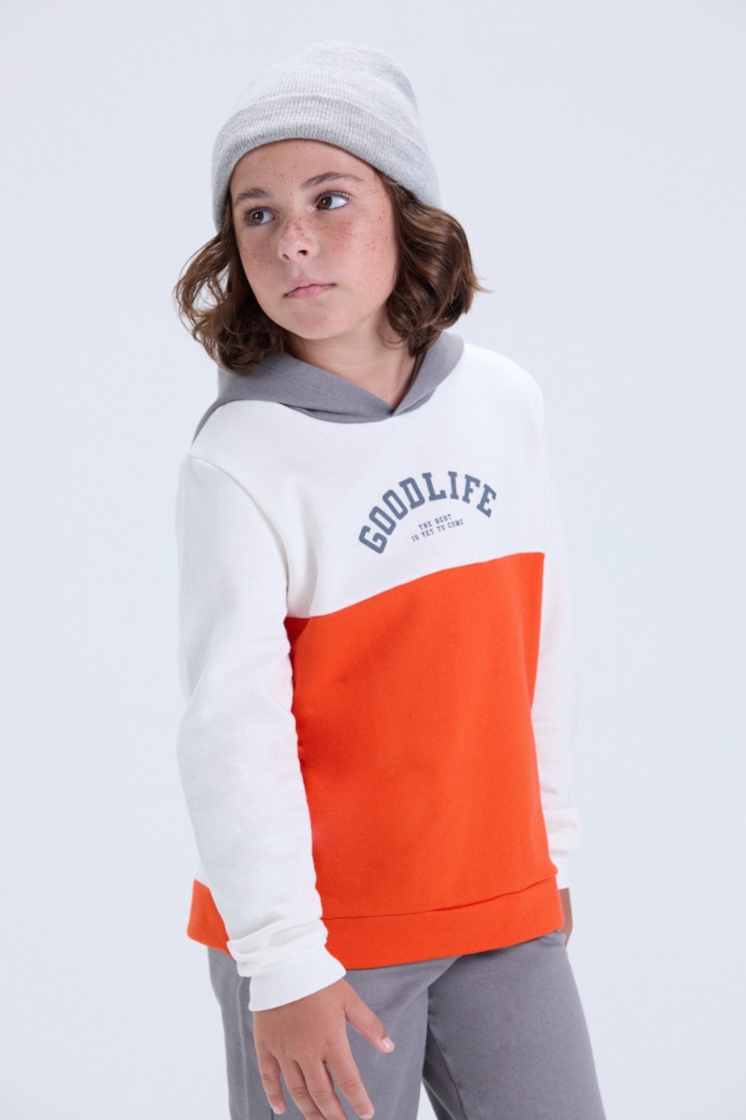 Vista 3 Infantil - Conjunto Menino de Moletom Tricolor Inverno VIDA COSTEIRA azul VIDA COSTEIRA azul