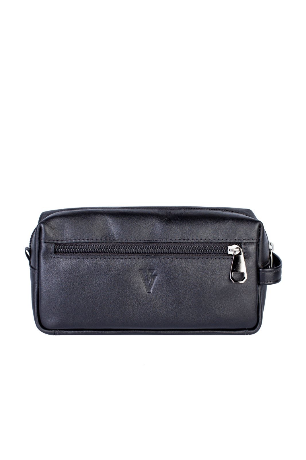 Necessaire masculina em couro italiano Daily 10x20x8cm – Preto