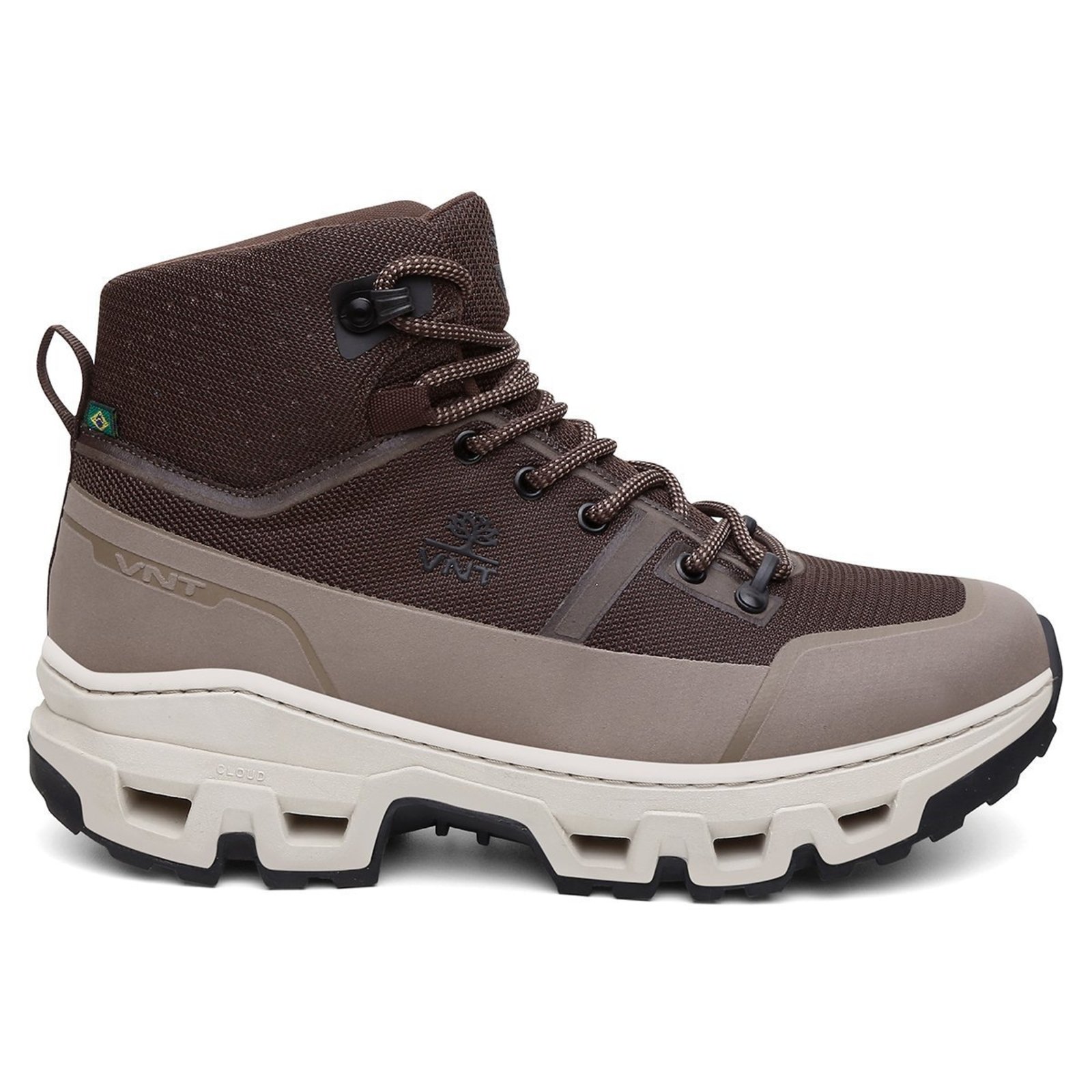 Bota Coturno Adventure Nylon TPU Respirável Tecnologia Flutue Gorpcore Trilha Marrom