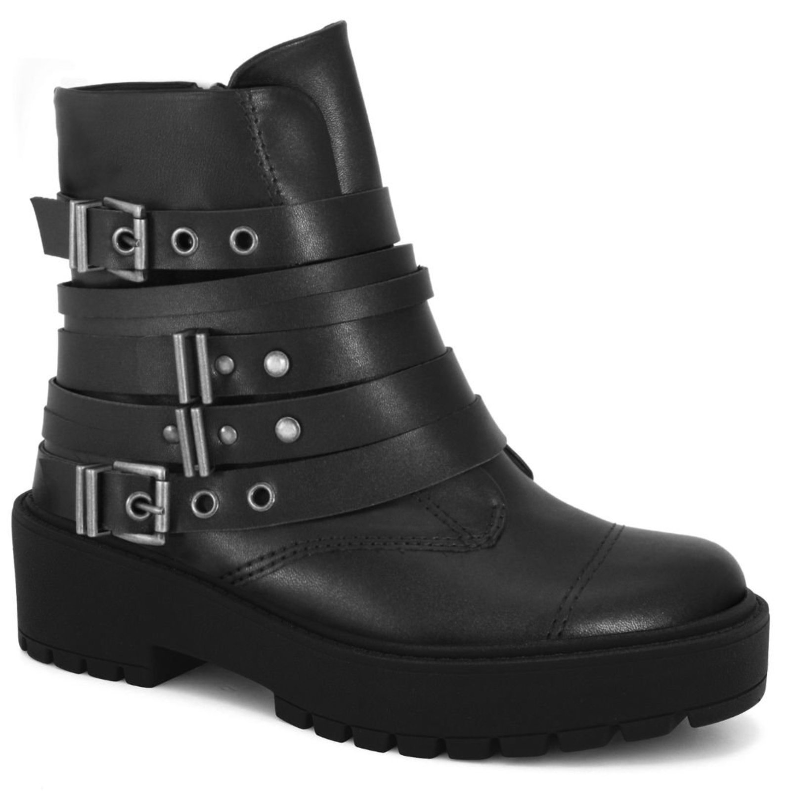Bota Feminina Coturno Tratorado Ramarim 2698131 - Preto