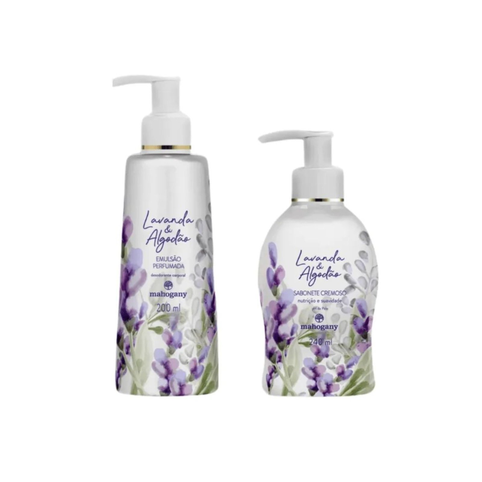Kit Lavanda E Algodão Com Sabonete Líquido 240Ml E Hidratante Corporal 200Ml