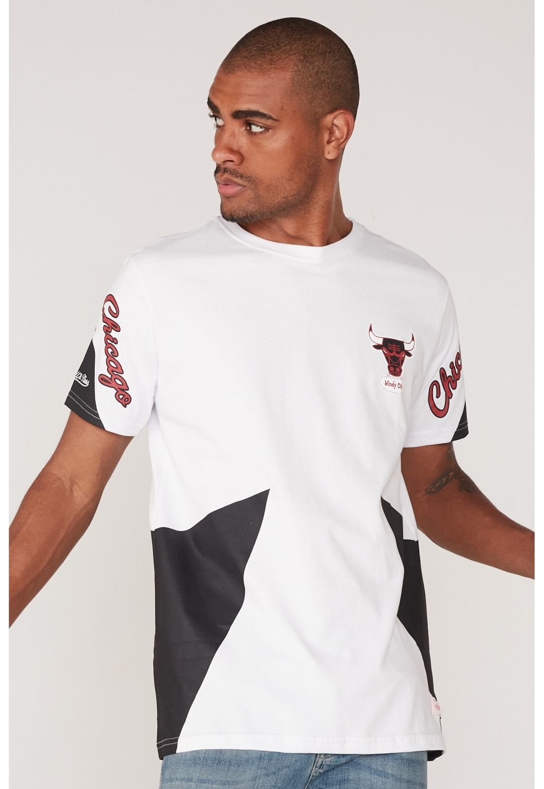 Camiseta Mitchell & Ness Estampada Chicago Bulls Branca
