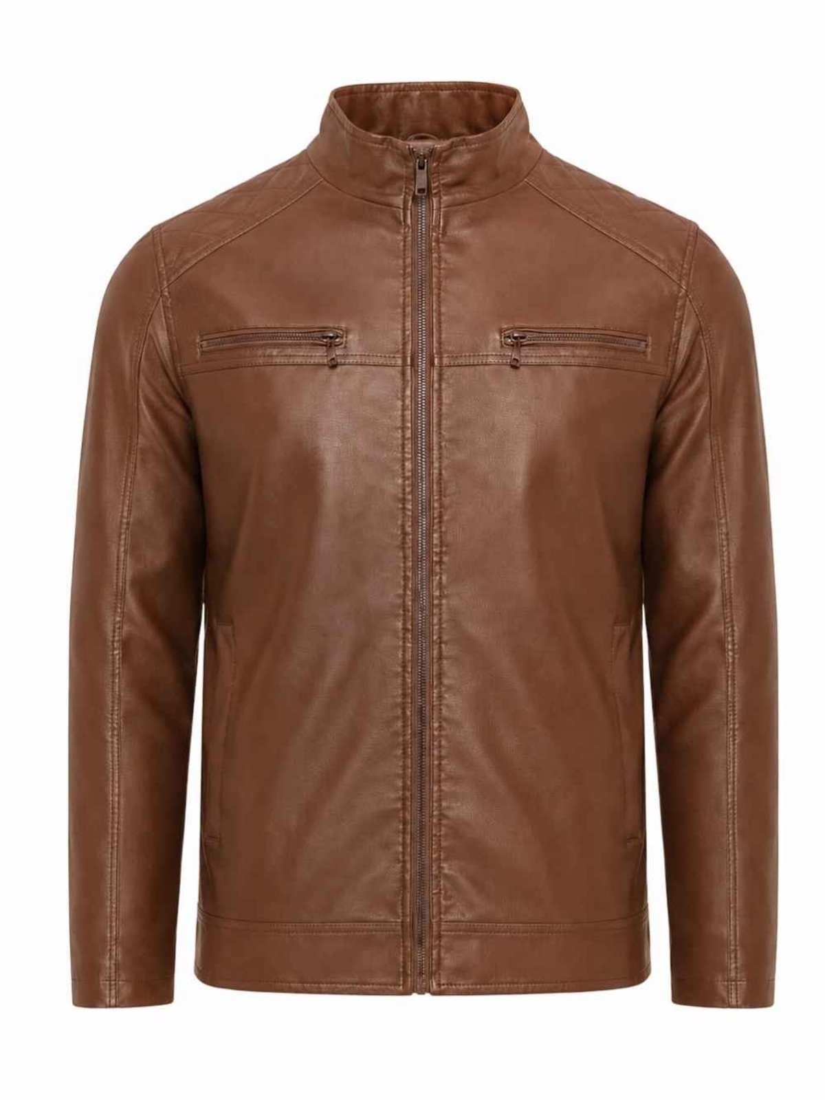 Jaqueta Masculina PU com Zíper e Forro Interno Crocker - 51076