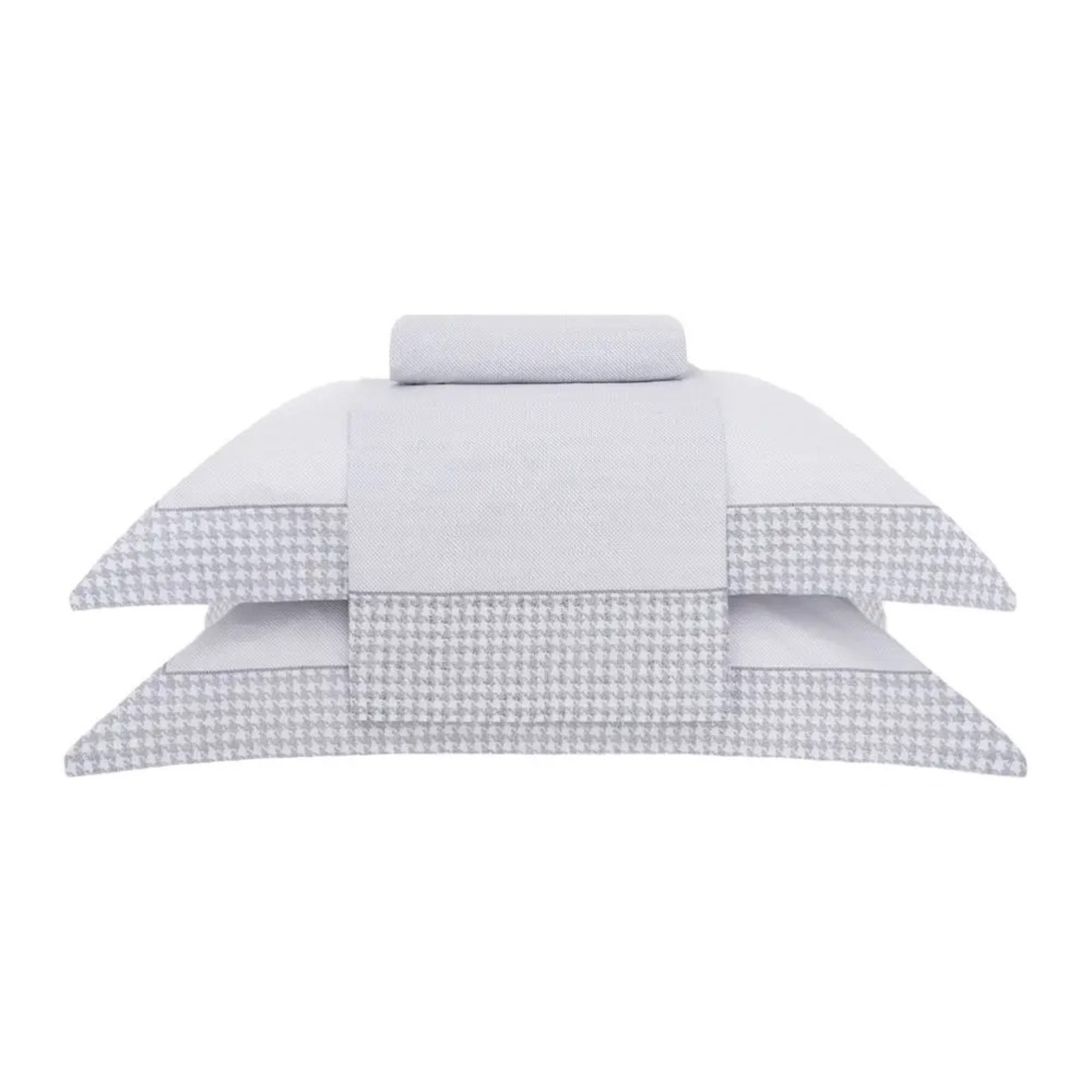 Jogo Cama King 180 Fios Buddemeyer Pied Poule Cinza