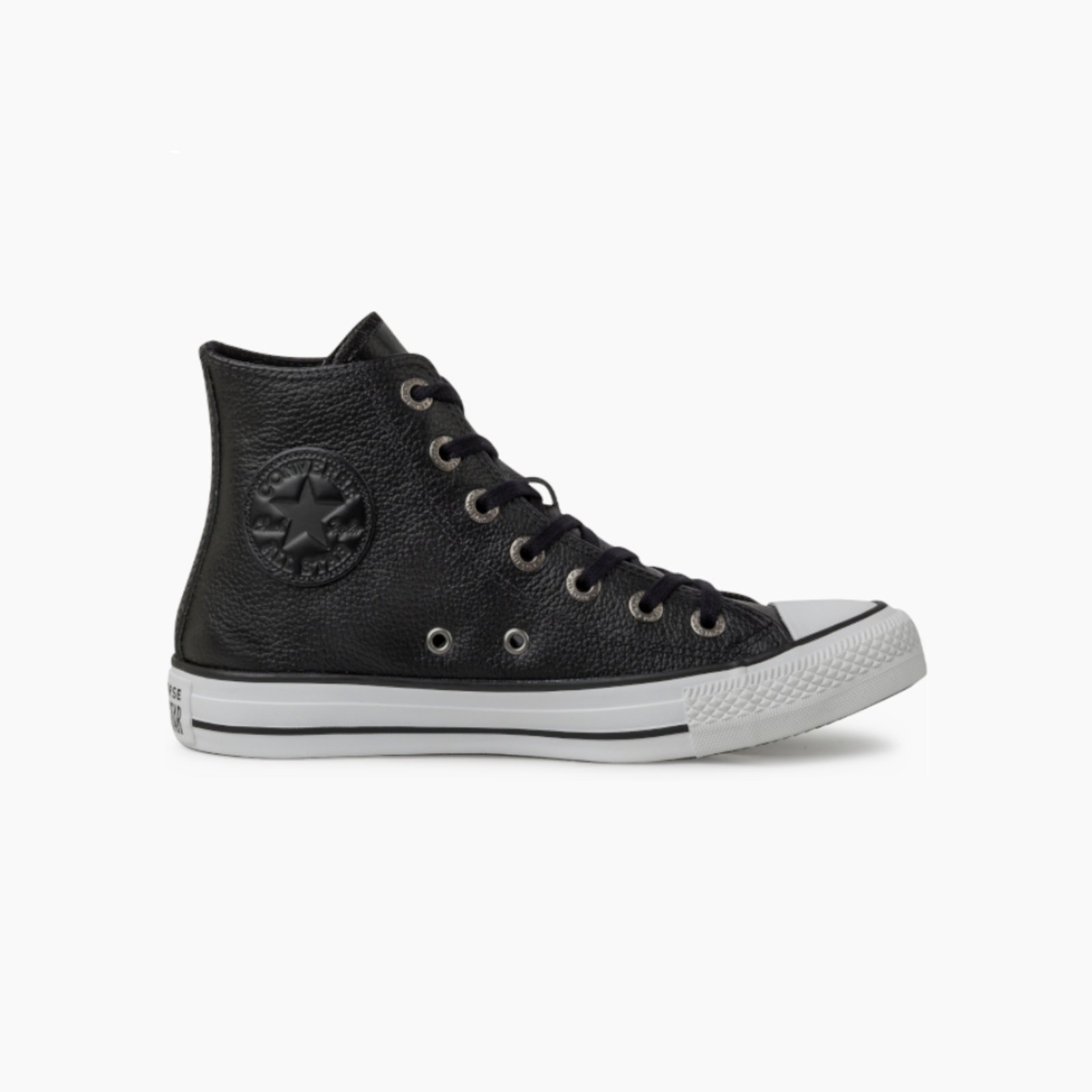 Converse Chuck Taylor All Star Couro Cano Alto Preto