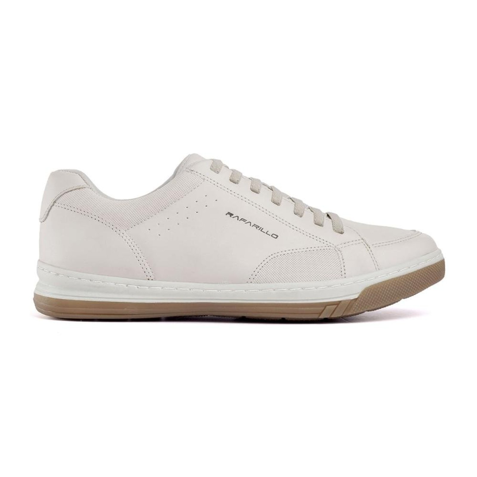 Sapatênis Neon Casual Masculino Couro Rafarillo Confortável Off-white