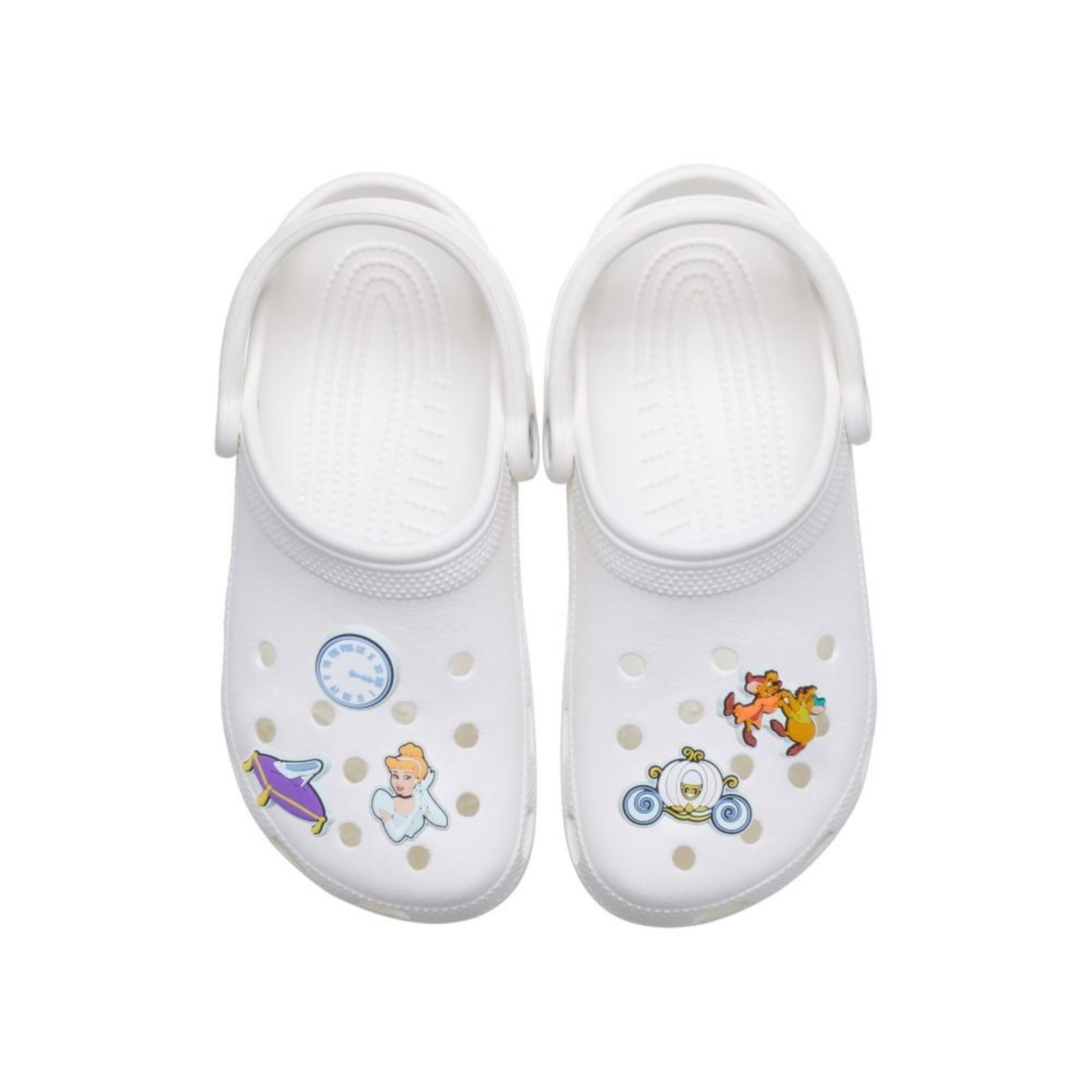 Vista 3 Infantil - Jibbitz™ Cinderela Pack Com 5 Peças Crocs branco