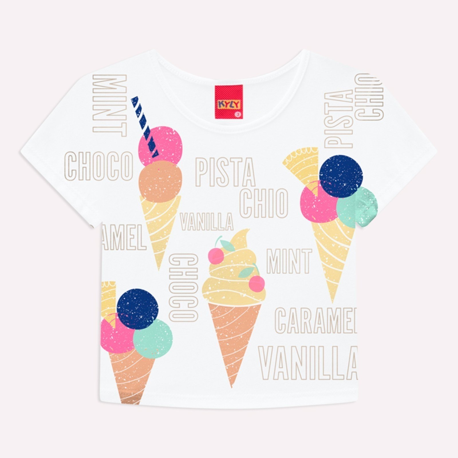 Infantil - Blusa Menina Sorvete Kyly