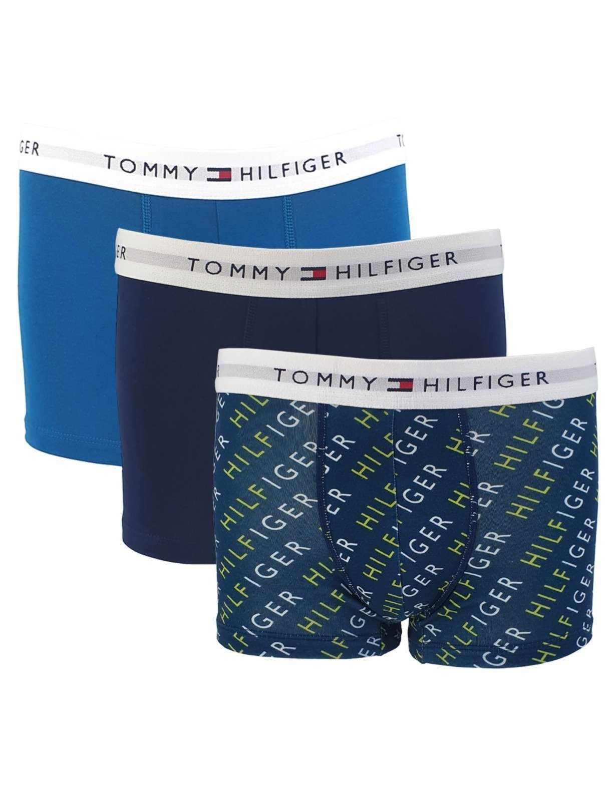 Vista 2 Kit Cuecas Tommy Hilfiger Cotton Stretch Trunk Repeat Colors 3UN azul/azul marinho azul Tommy Hilfiger azul/azul marinho azul