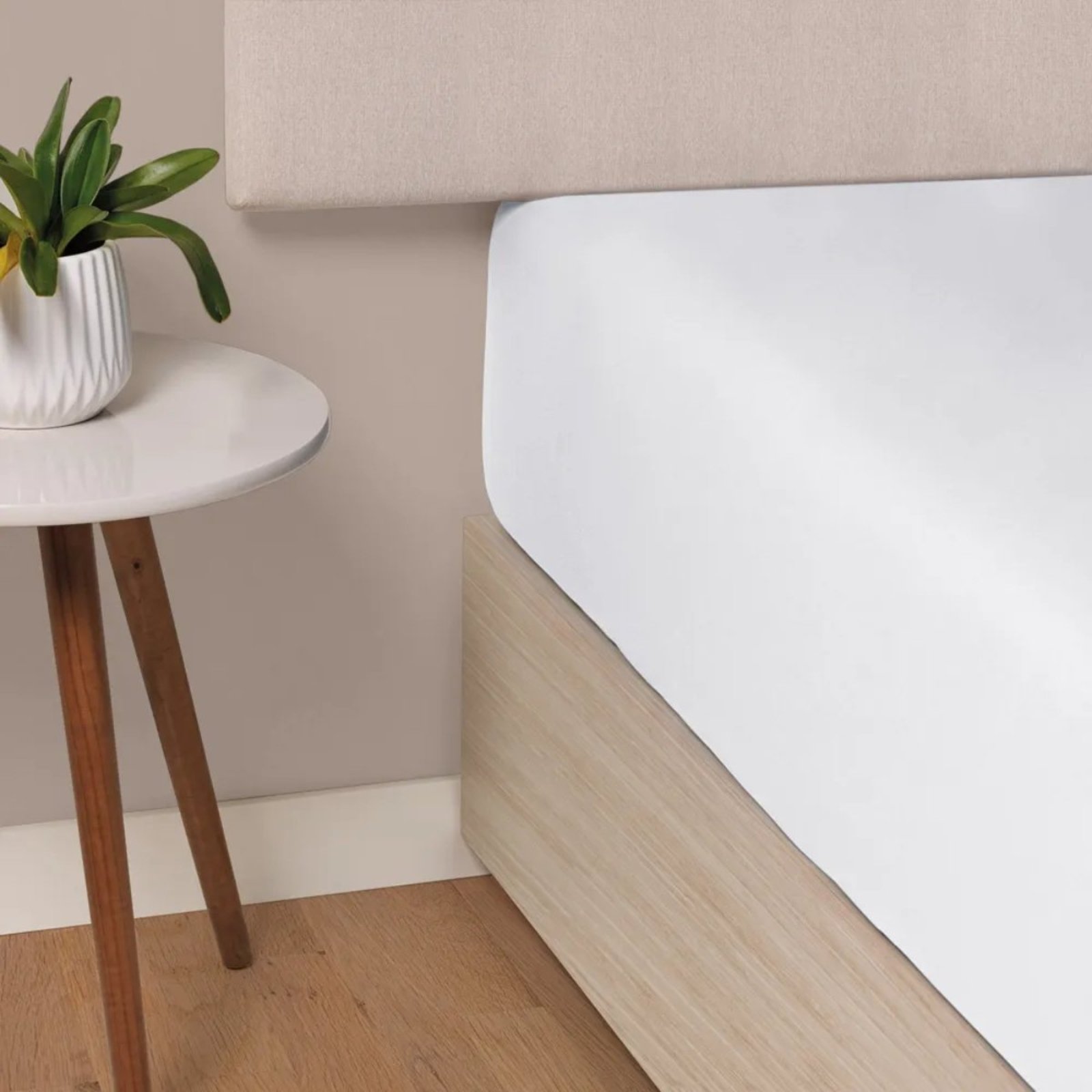 Lençol Com Elástico Casal Altenburg 200 Fios Lux Branco