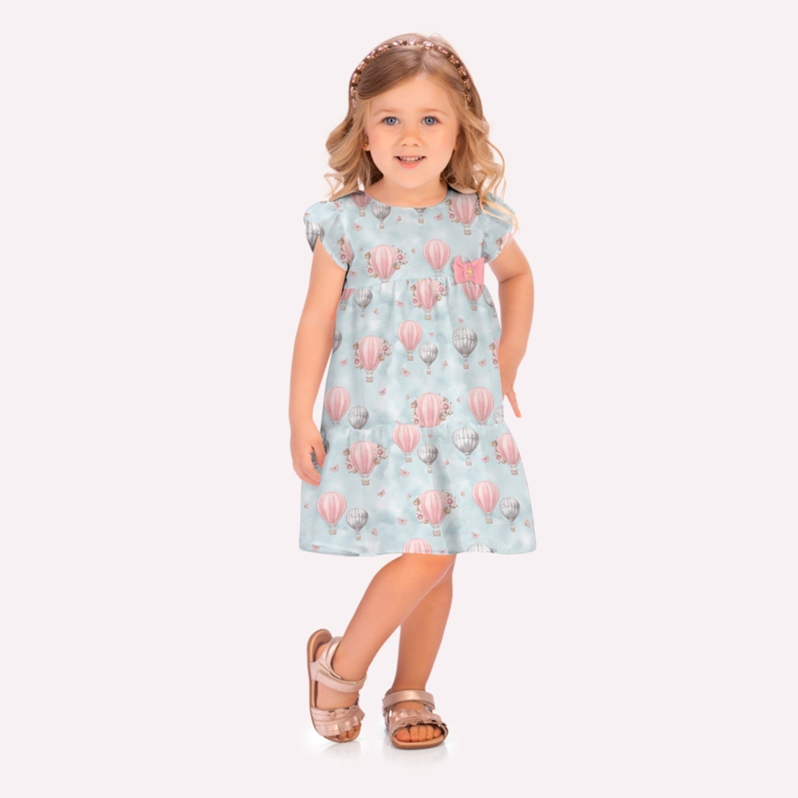 Infantil - Vestido Menina Balões Milon