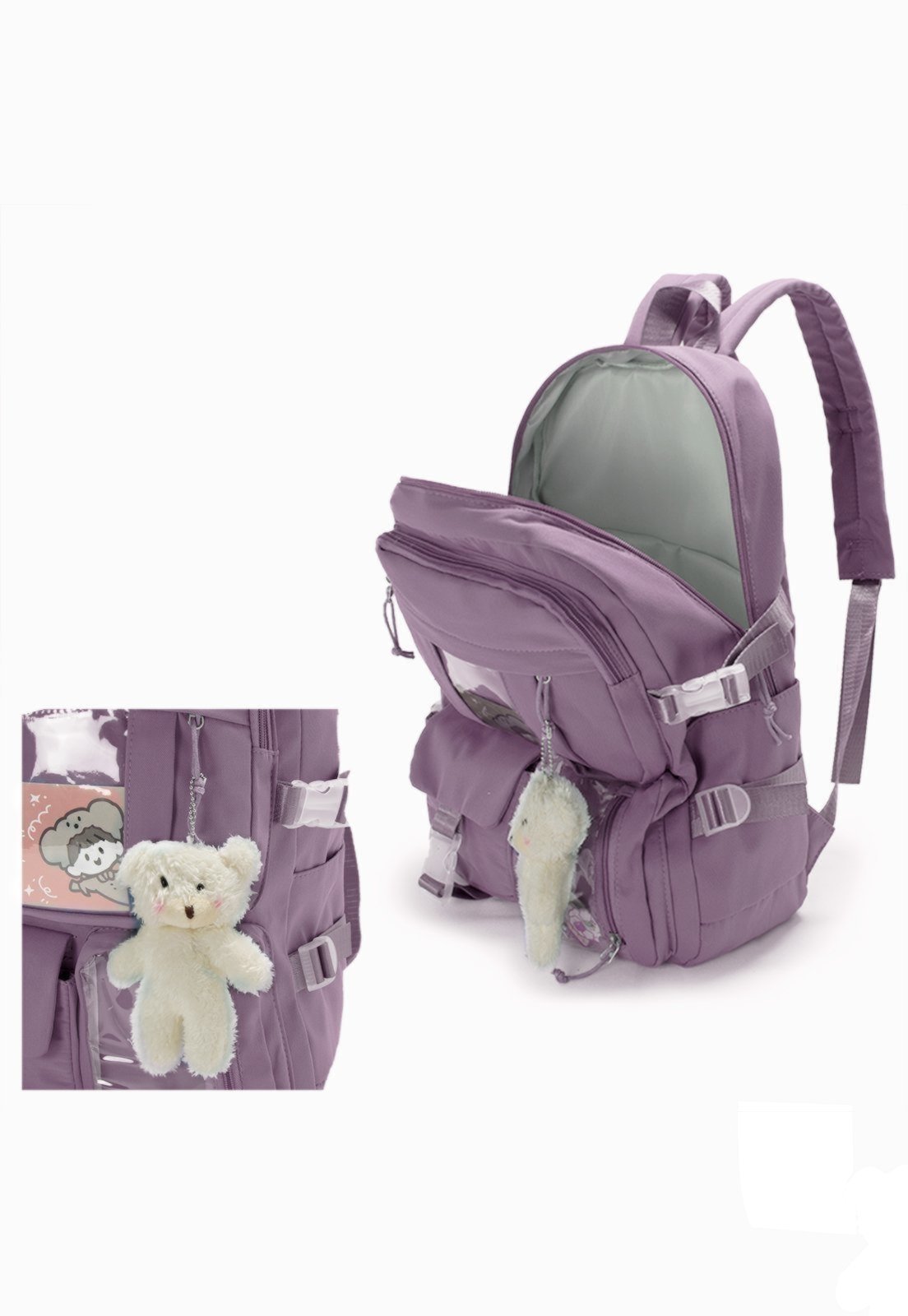 Vista 3 Infantil - Mochila Bolsa Spector Escolar Feminina Moderna Resistente preto Spector preto