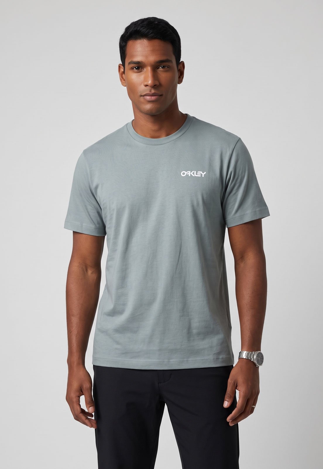 Camiseta Masculina Oakley Biolumia Jellyfish SS Cinza
