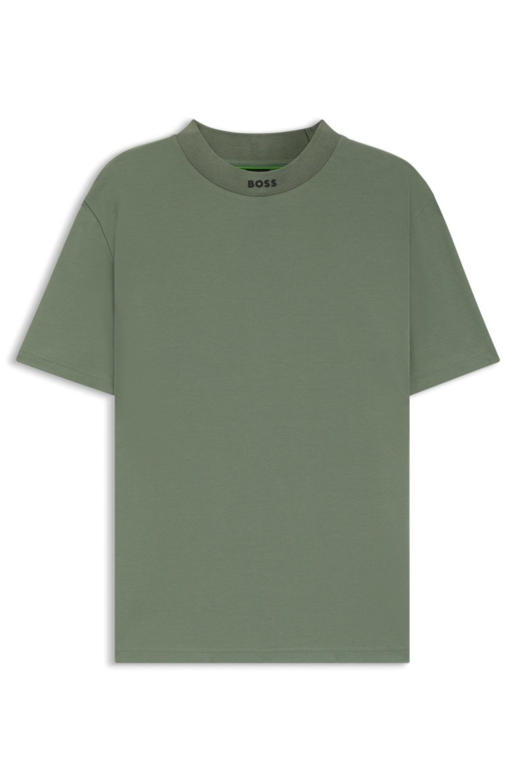 Camiseta De Ajuste Descontraído Em Algodão Elástico