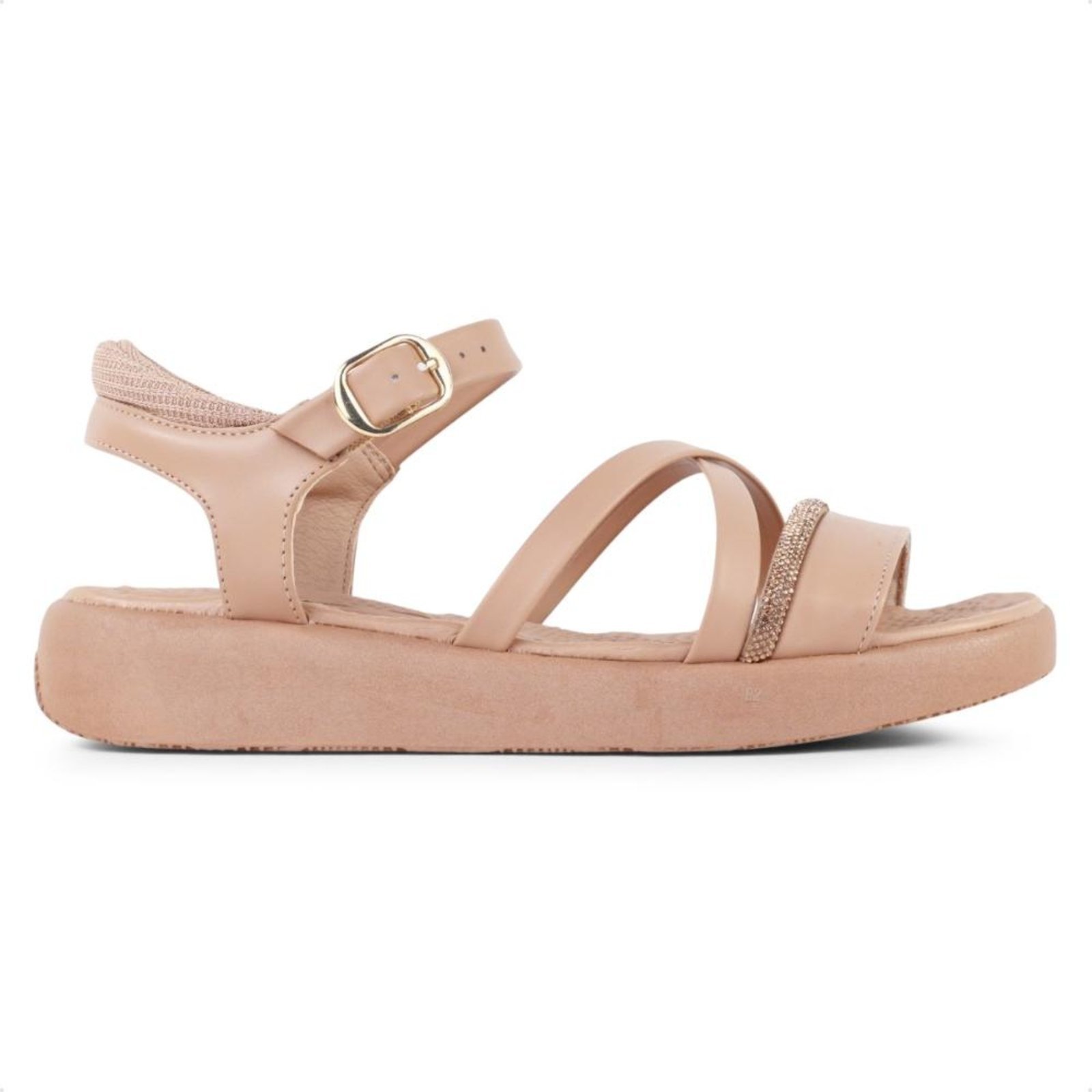 Sandália Comfortflex Fivela Feminina Nude