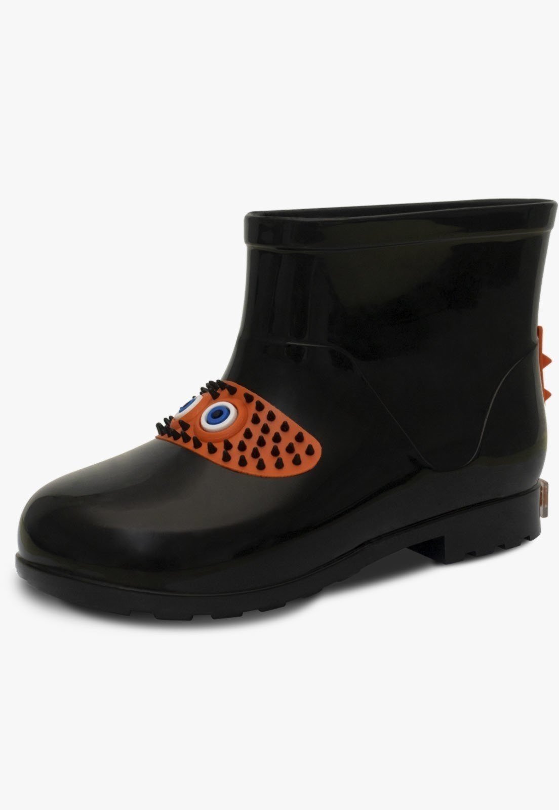 Infantil - Bota Galocha Masculina Cano Baixo Pópidi Olhinhos Preto