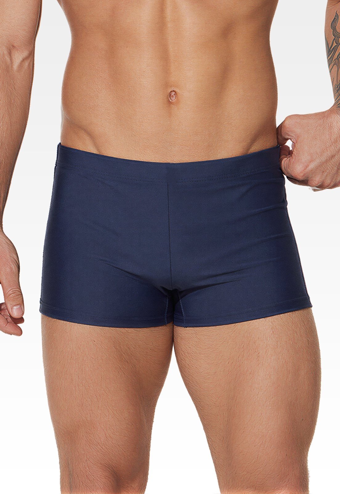 Sunga Boxer Masculina Lisa Chumbo com Modelagem Anatômica