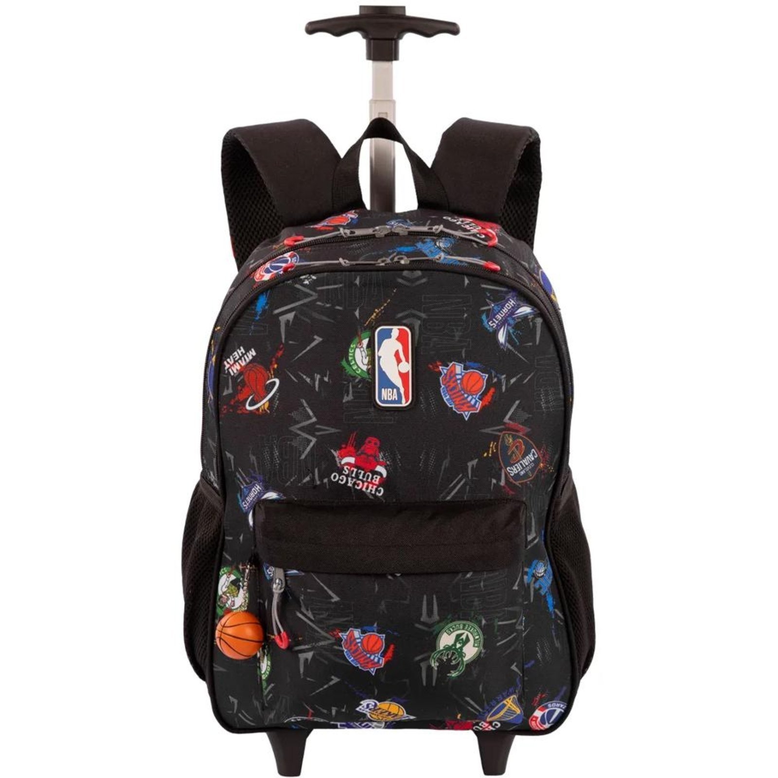 Vista 2 Infantil - Mochila Sestini Com Carrinho Nba Begins Graffiti Cinza incolor Sestini incolor