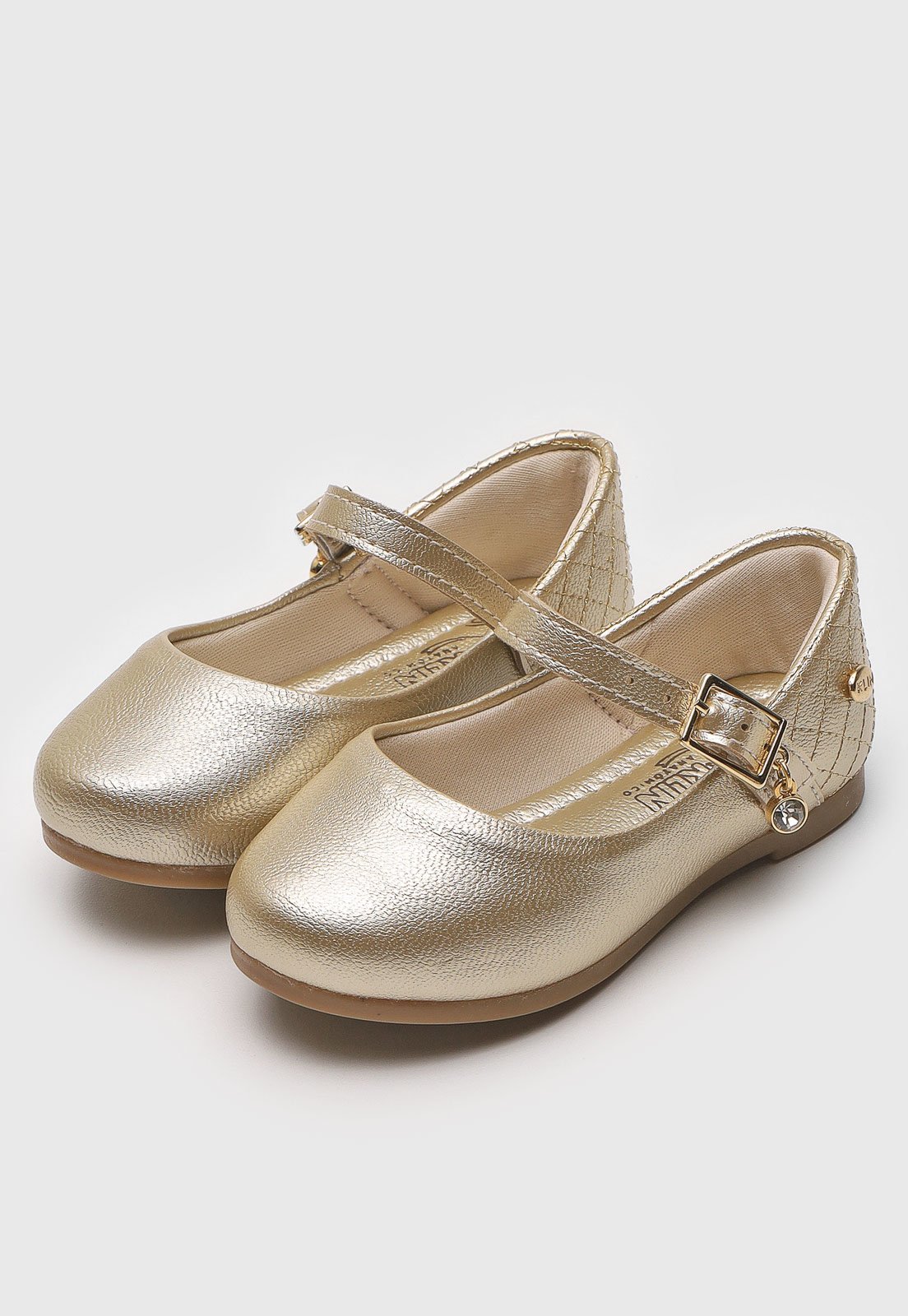 Vista 2 Infantil - Sapatilha Klin Princesa Dourada dourado Klin dourado