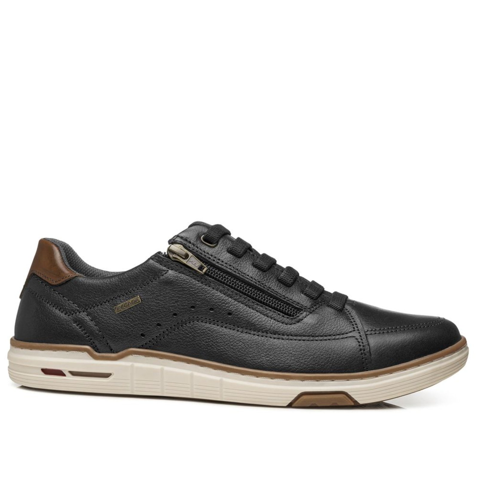 Sapatênis Pegada Masculino em Couro Preto 113502-05 Sapatênis Pegada Masculino em Couro Preto 113502-05 43