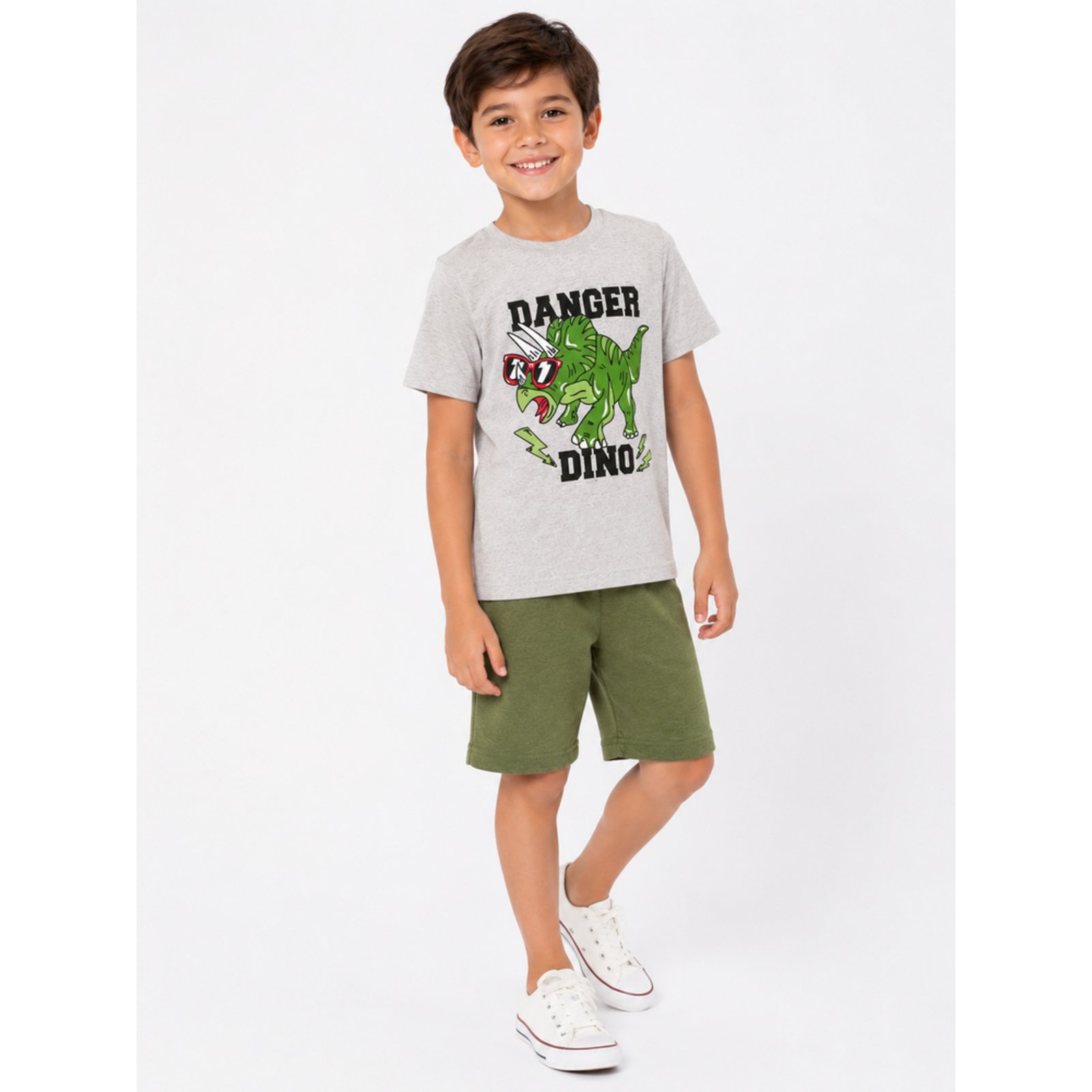 Infantil - Conjunto Menino Danger Dino Verão