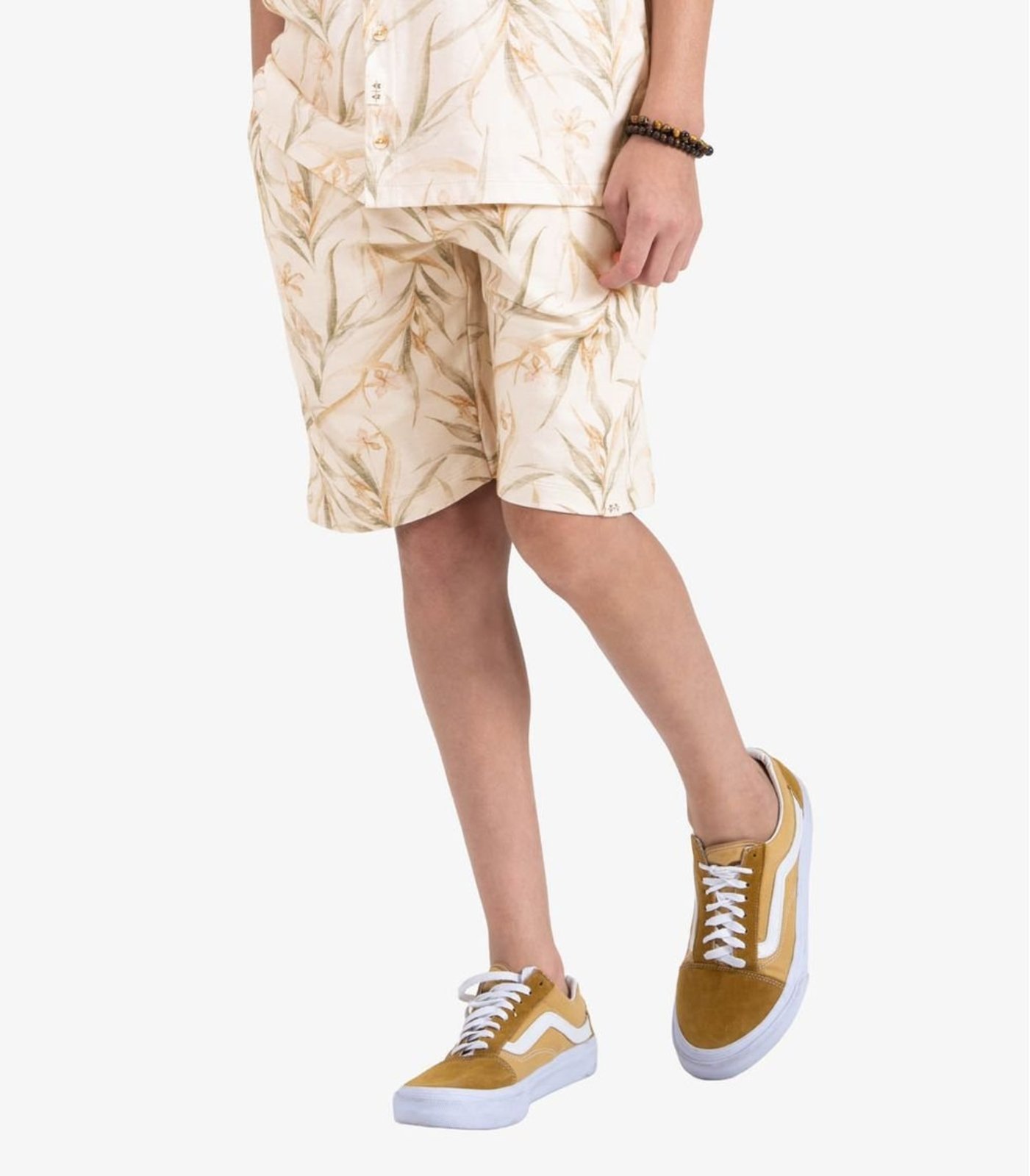Vista 3 Infantil - Bermuda Juvenil Masculina em Molecotton Minty bege MINTY bege