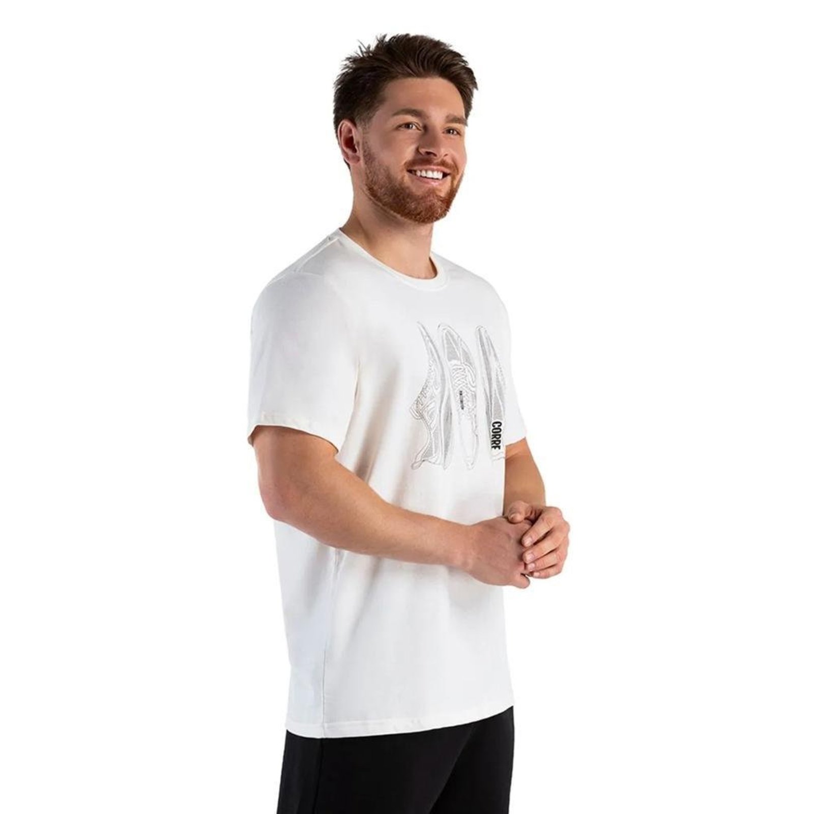 Camiseta Masculina Olympikus Comfy Corre OIMSL25635 Branco G