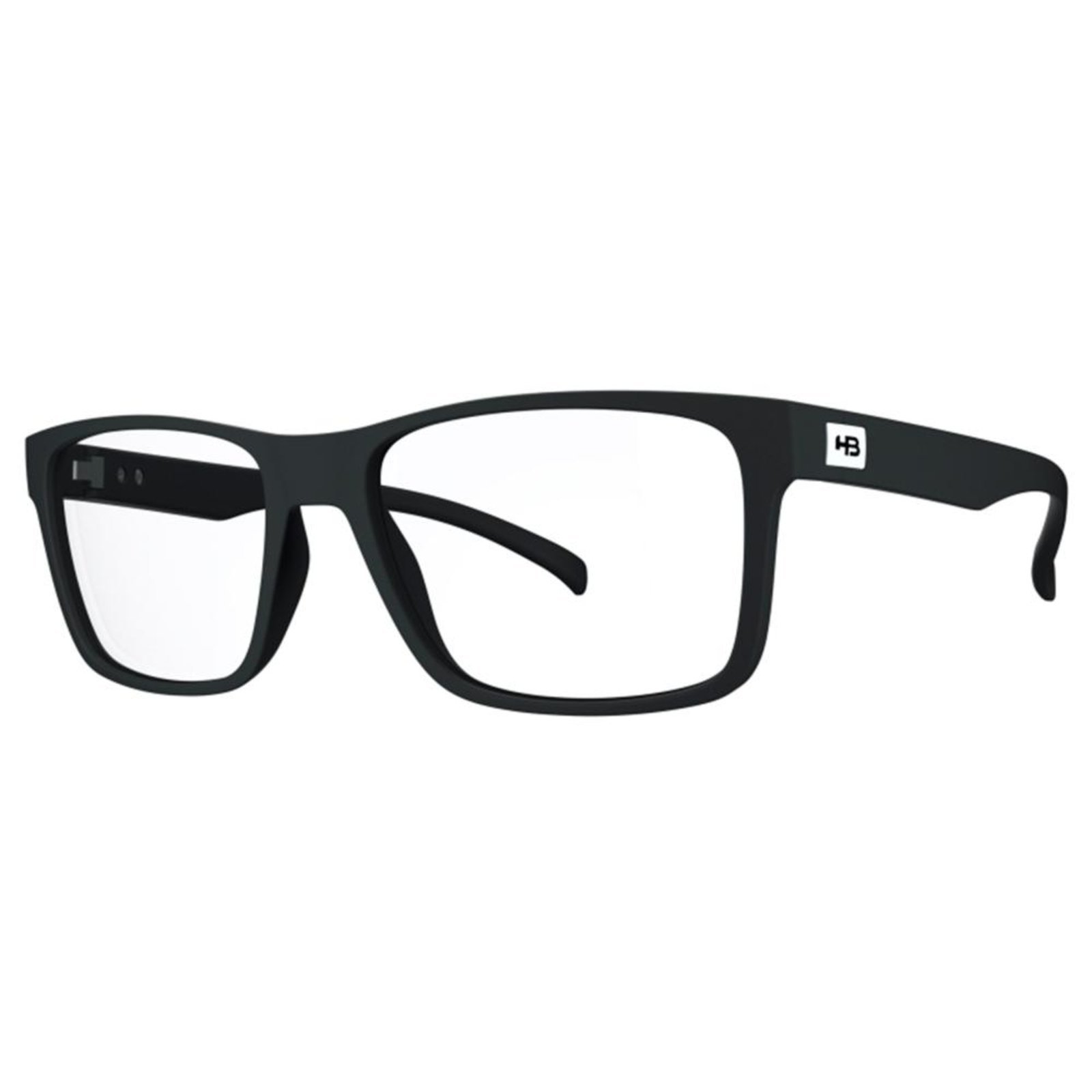Armação de Óculos HB 93108 – 52 Preto Fosco – Branco