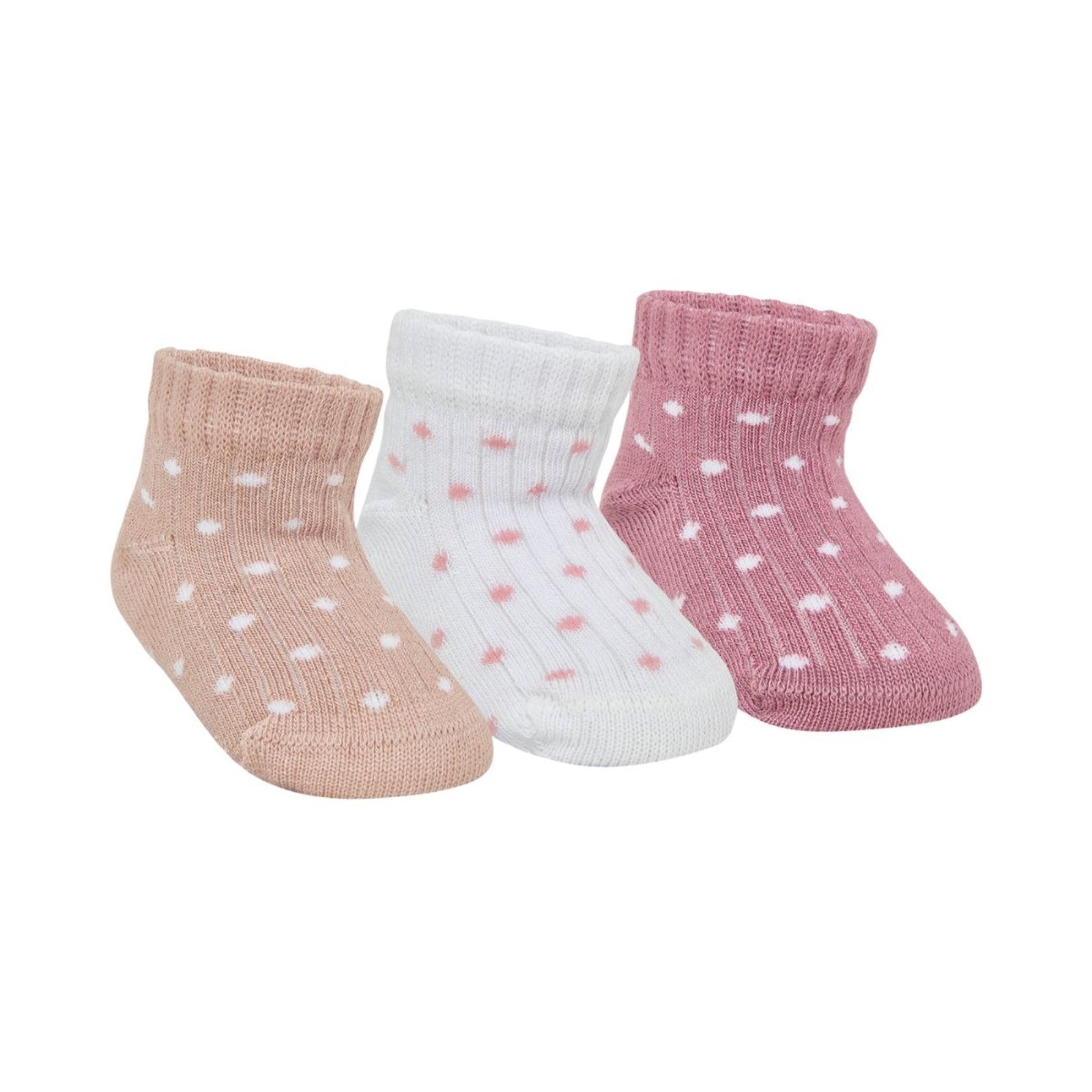 Kit 3 Pares Meias Recém Nascido Menina Cano Curto Selene