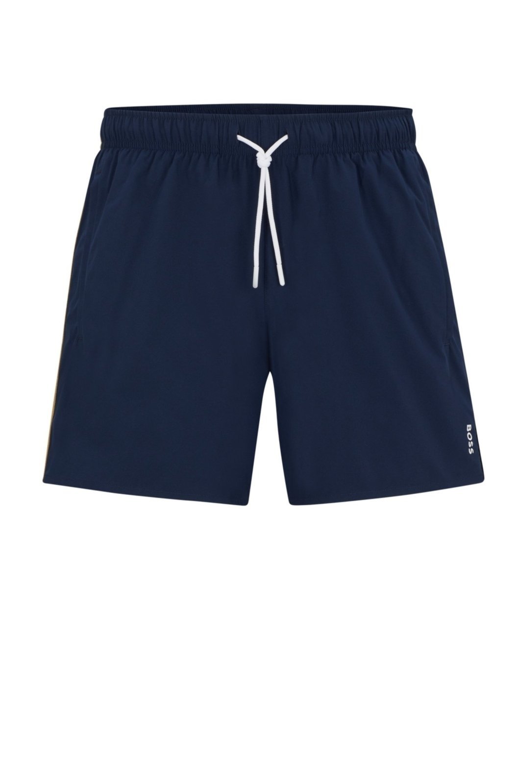 Shorts De Banho Com Risca E Logo Azul - EG-XL